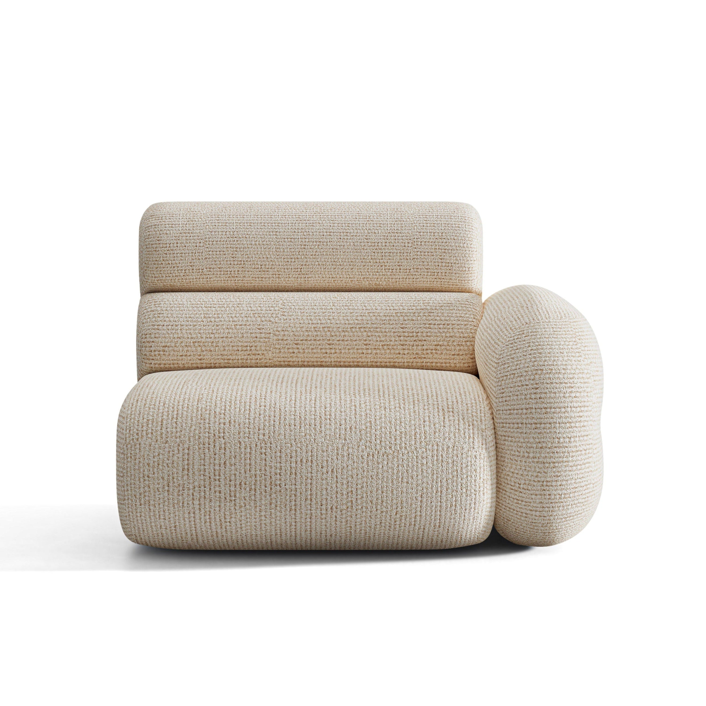 NEO Modular Sofa - Right Side Module in Beige Melange