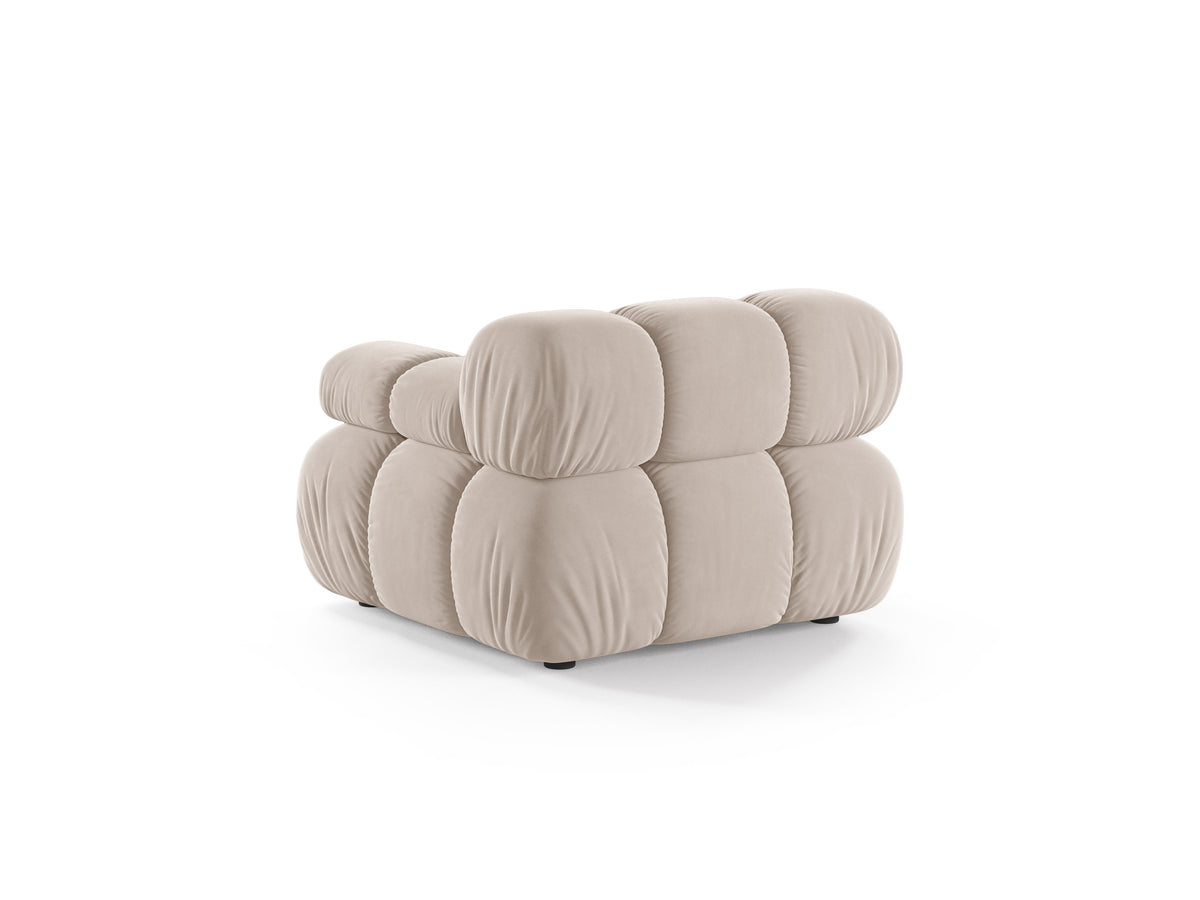BELLIS Modular Sofa - Right-side Module in Light Beige Velvet