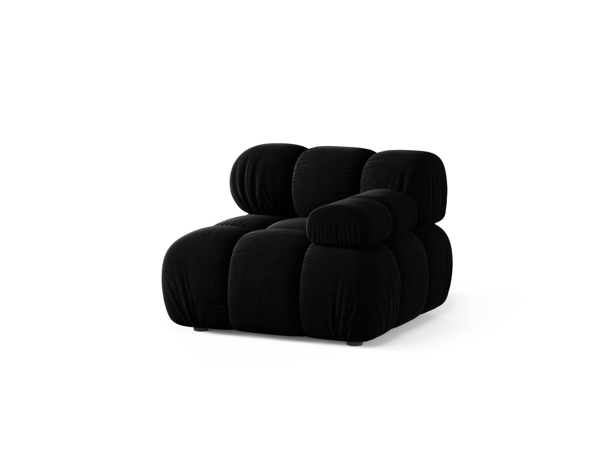BELLIS Modular Sofa - Right Side Module in Black Velvet