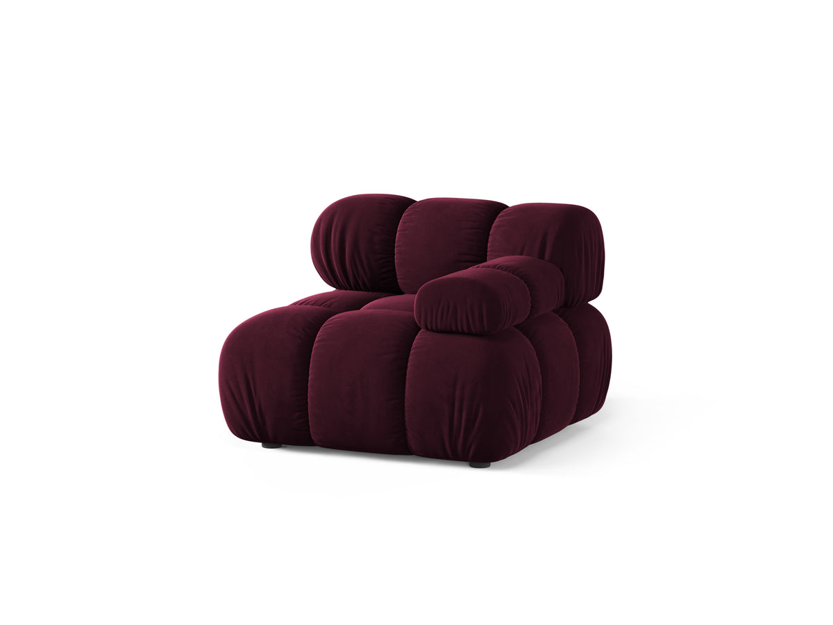 BELLIS Modular Sofa - Right-side Module in Burgundy Velvet