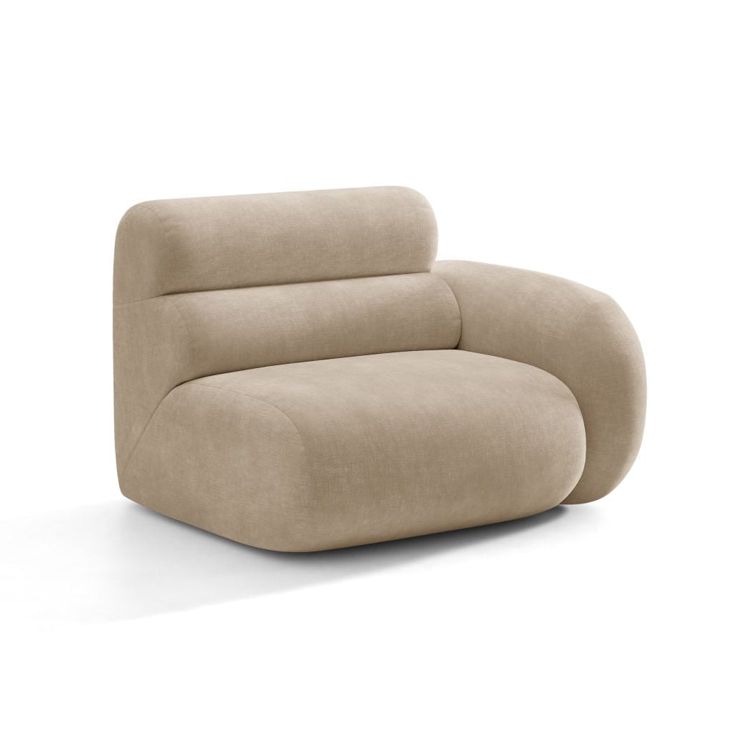 NEO Modular Sofa - Right Side Module in Beige Chenille