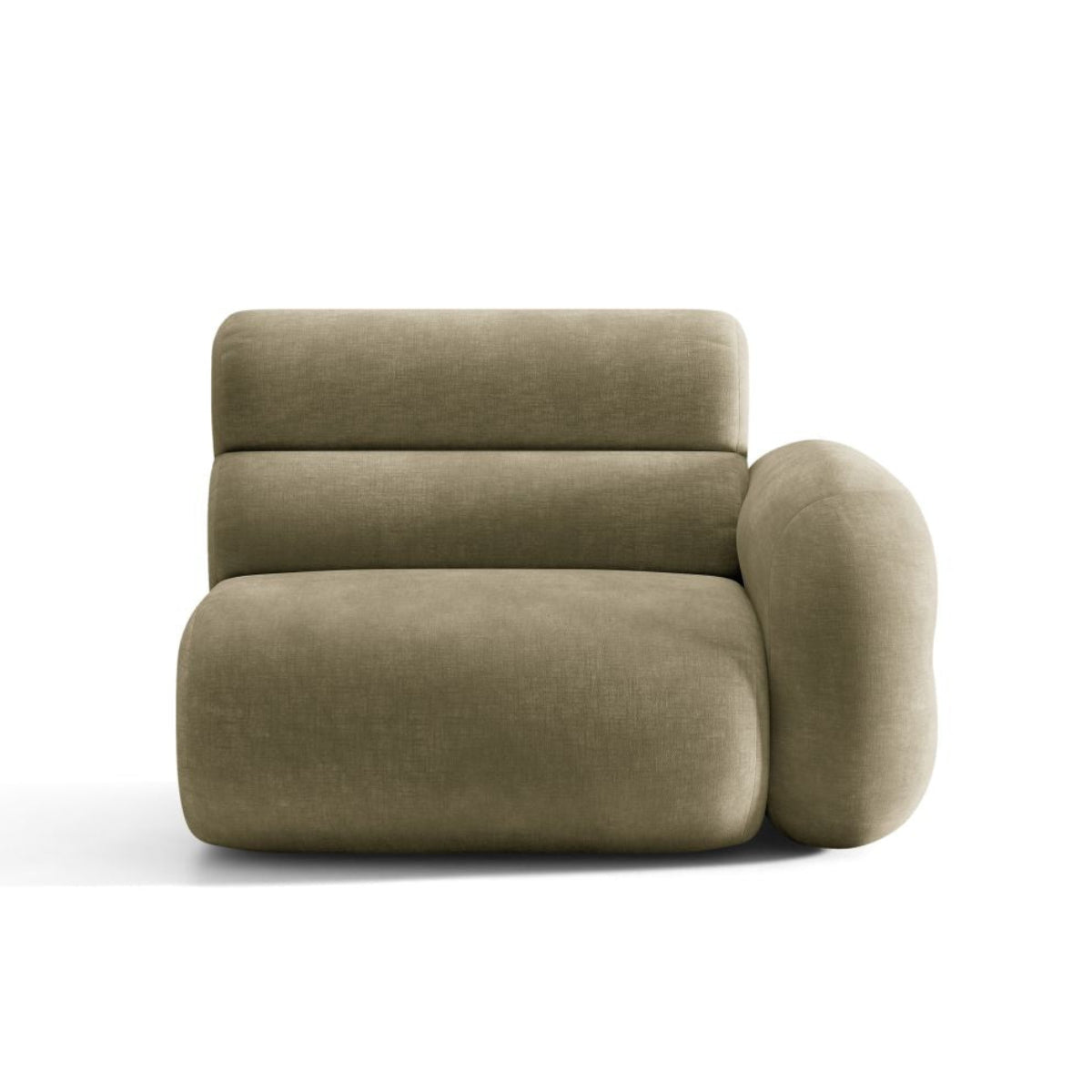 NEO Modular Sofa - Right-side Module in Olive Chenille