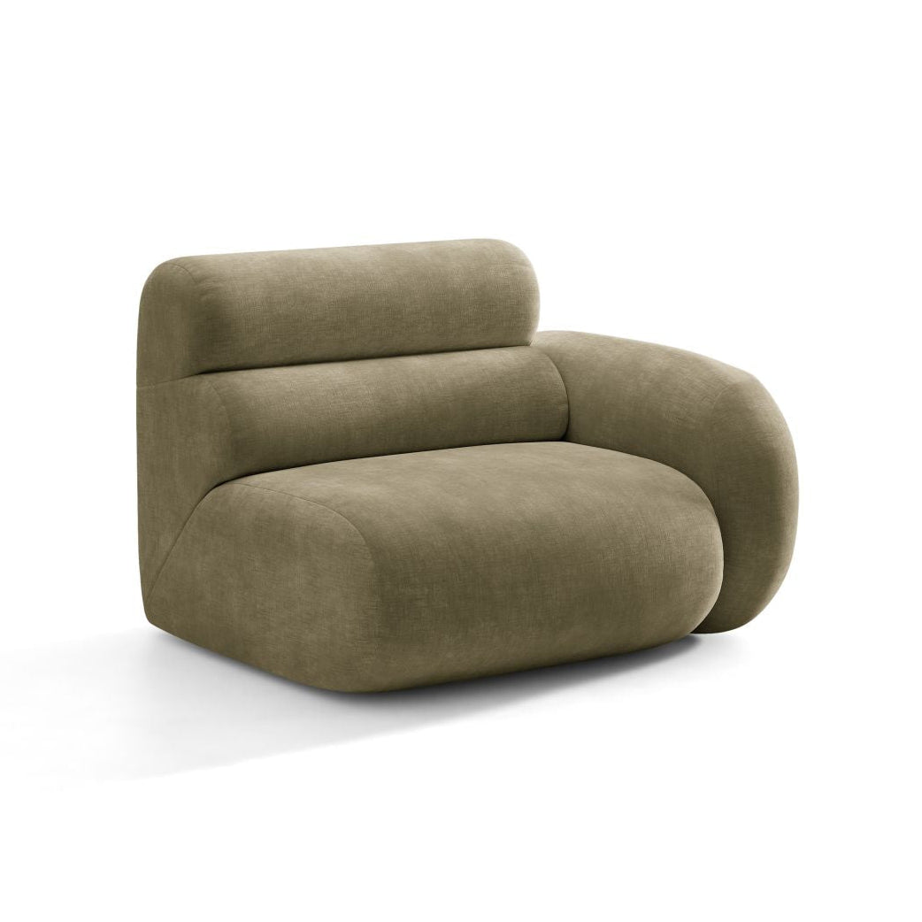 NEO Modular Sofa - Right-side Module in Olive Chenille