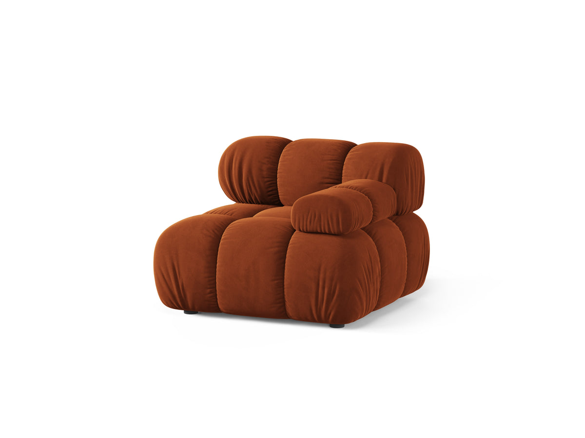 BELLIS Velvet Modular Sofa - Right-Hand Module in Brick