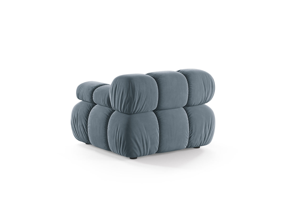 BELLIS Velvet Modular Sofa - Right Module in Blue