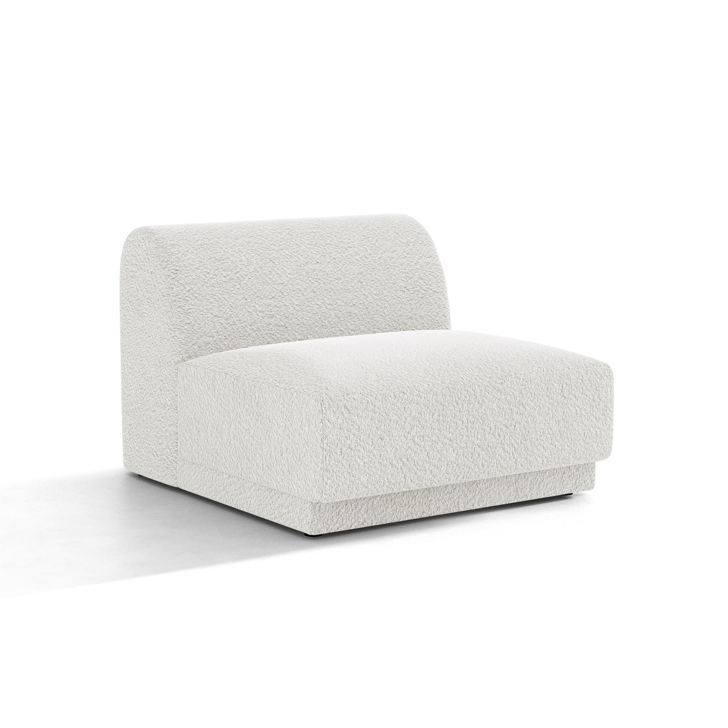 Fotel / moduł MILEY biały boucle – Micadoni