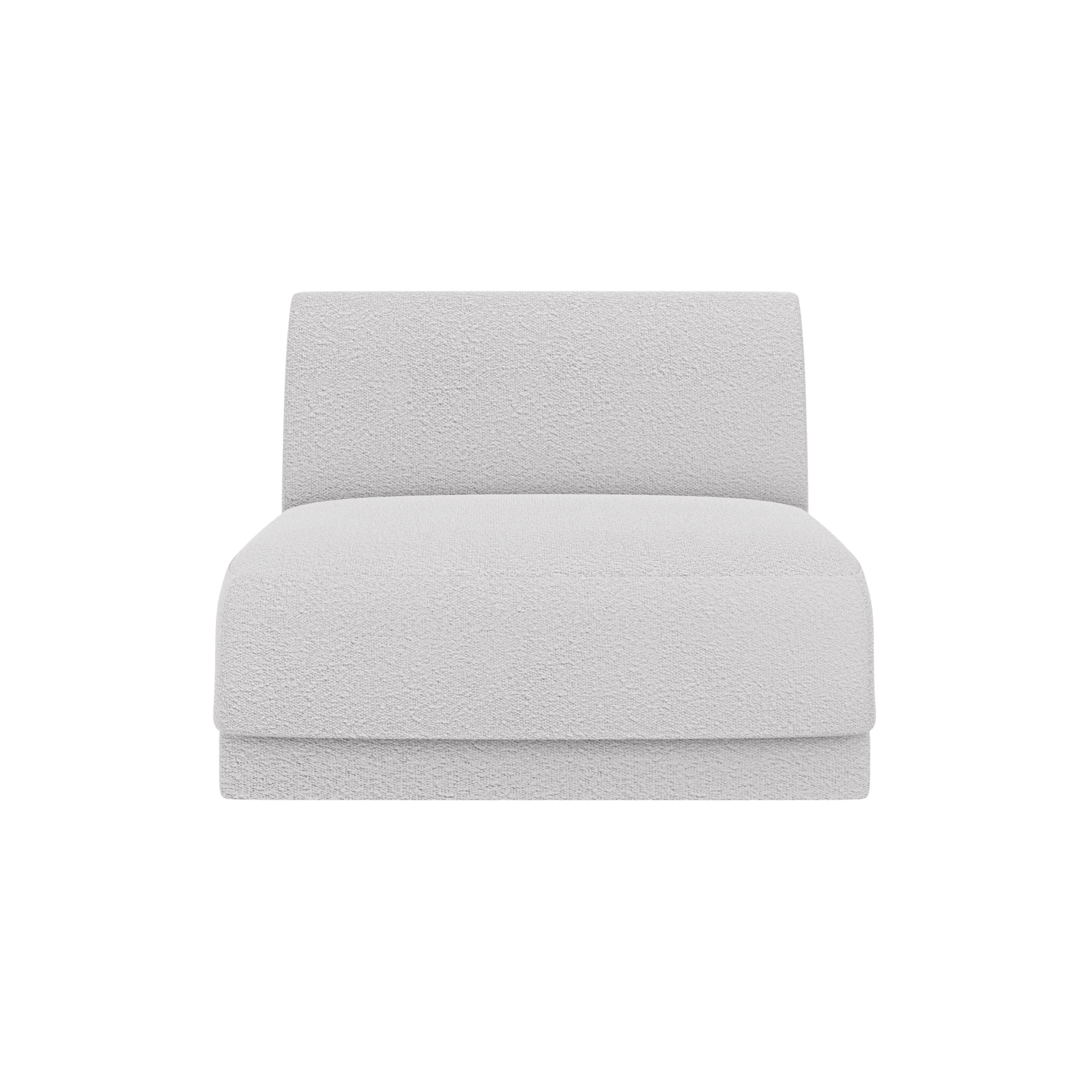 Armchair / module MILEY light gray boucle