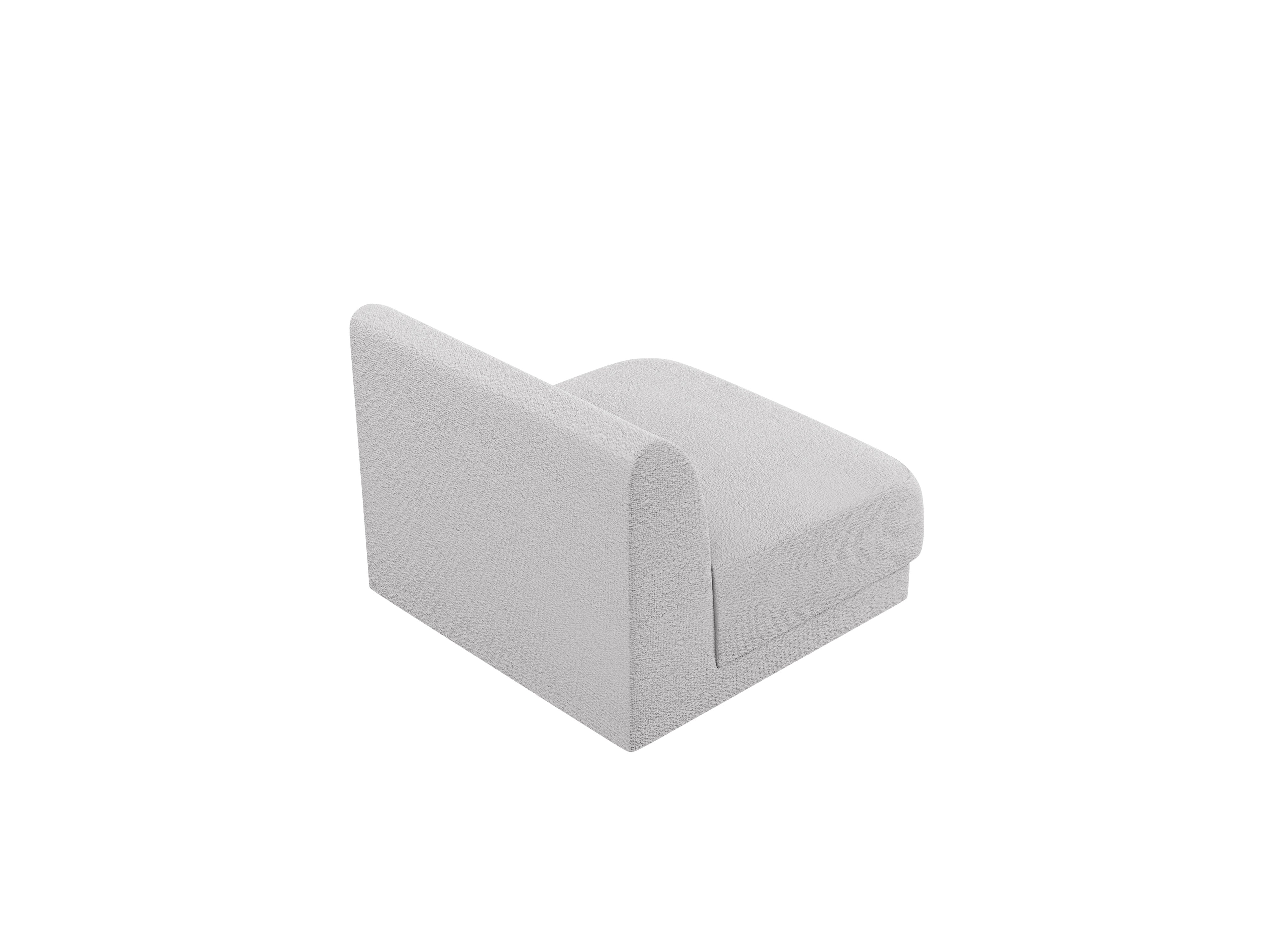 Armchair / module MILEY light gray boucle
