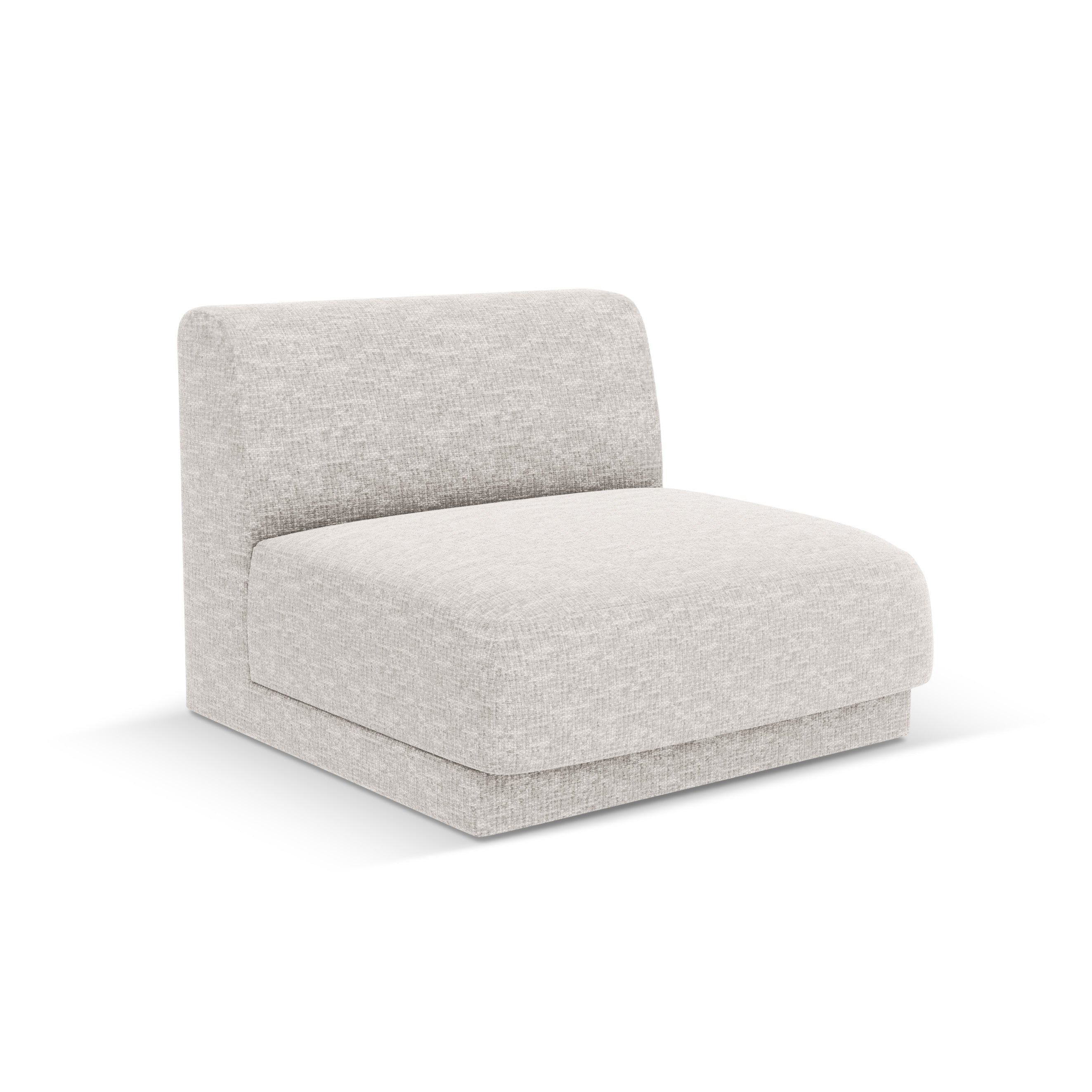 Sessel / Modul MILEY hellgrau samtig