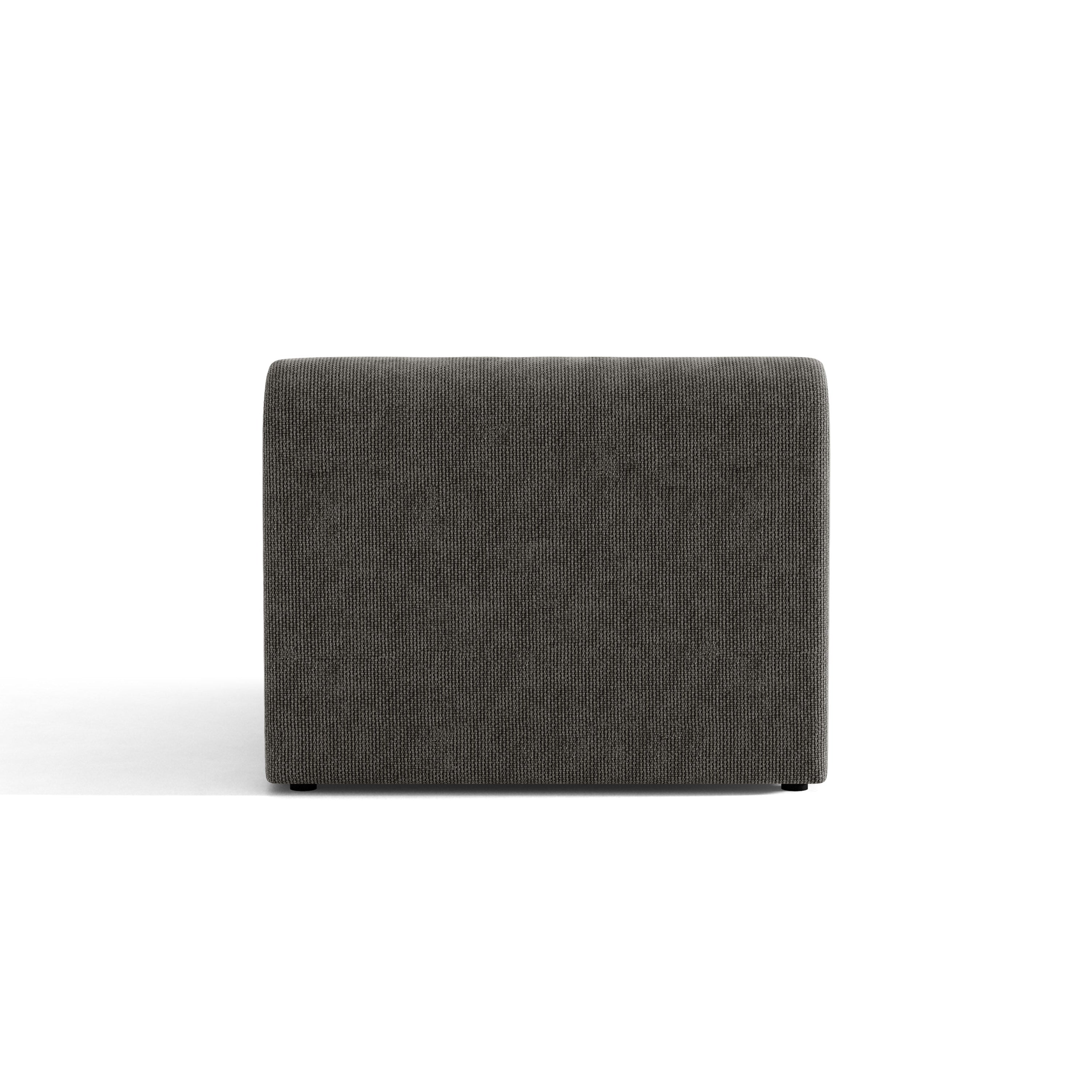 Fotel / moduł MILEY szary szenil jedwabisty – styl minimalistyczny