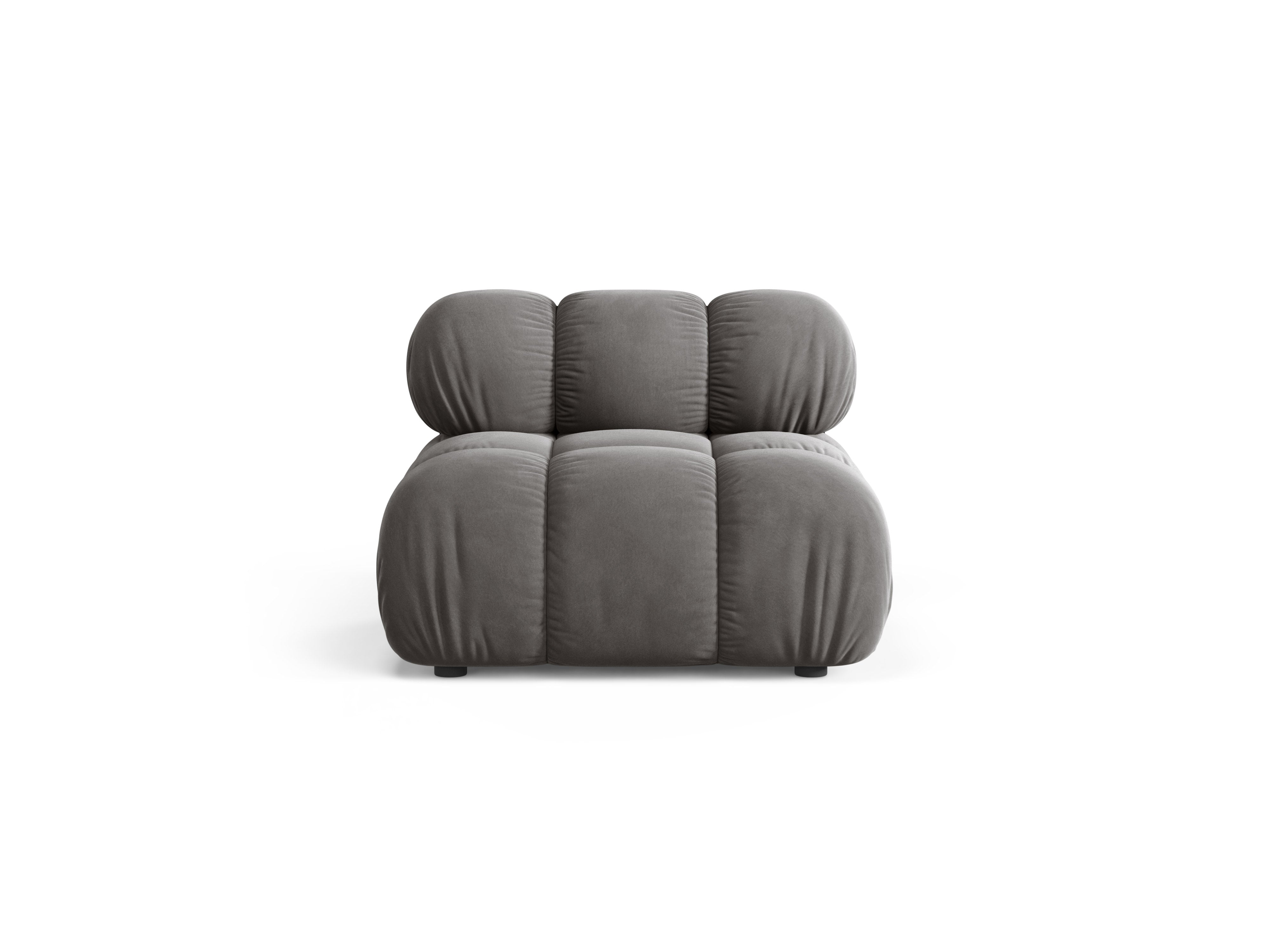 Velvet armchair / module BELLIS gray