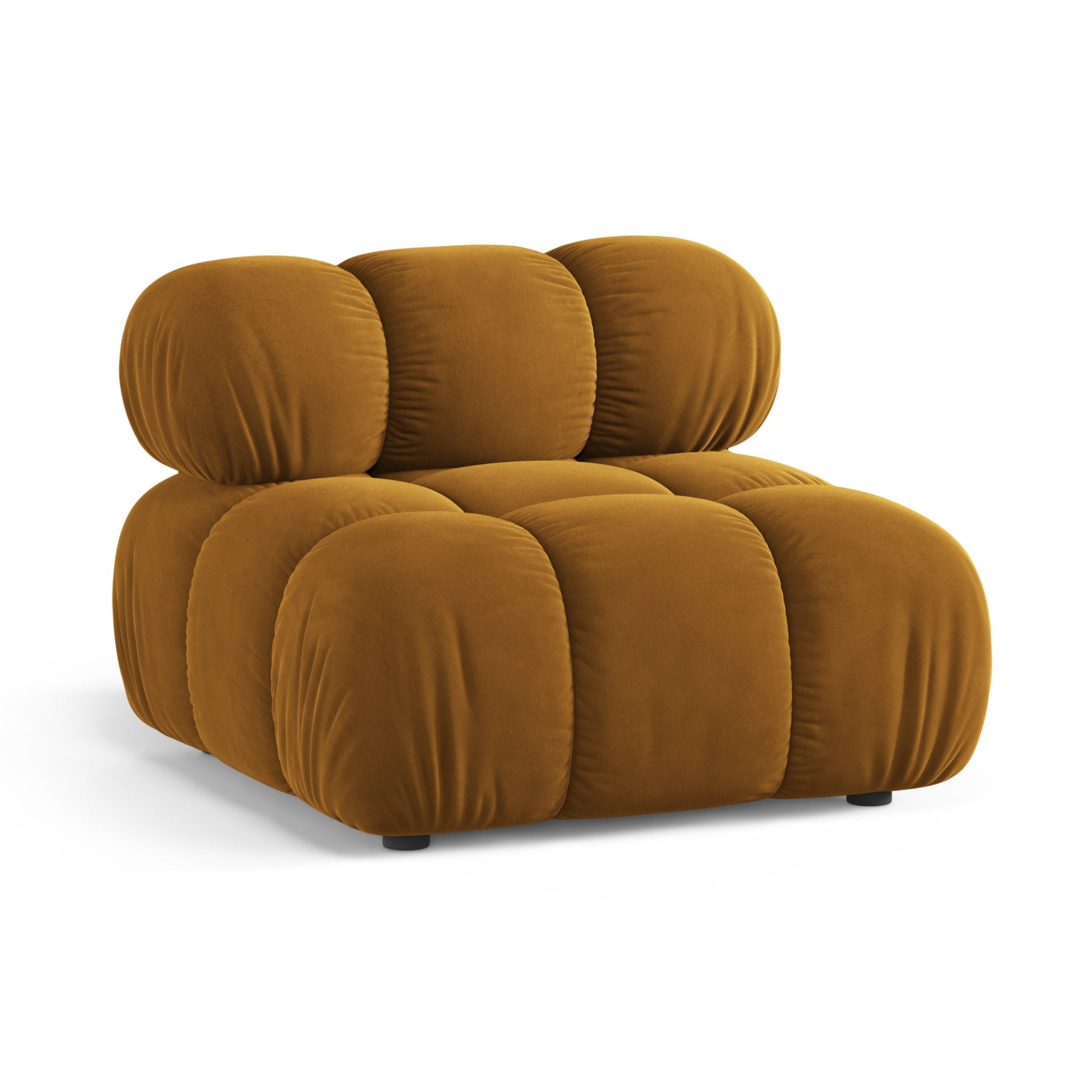Velvet armchair / BELLIS module in mustard.