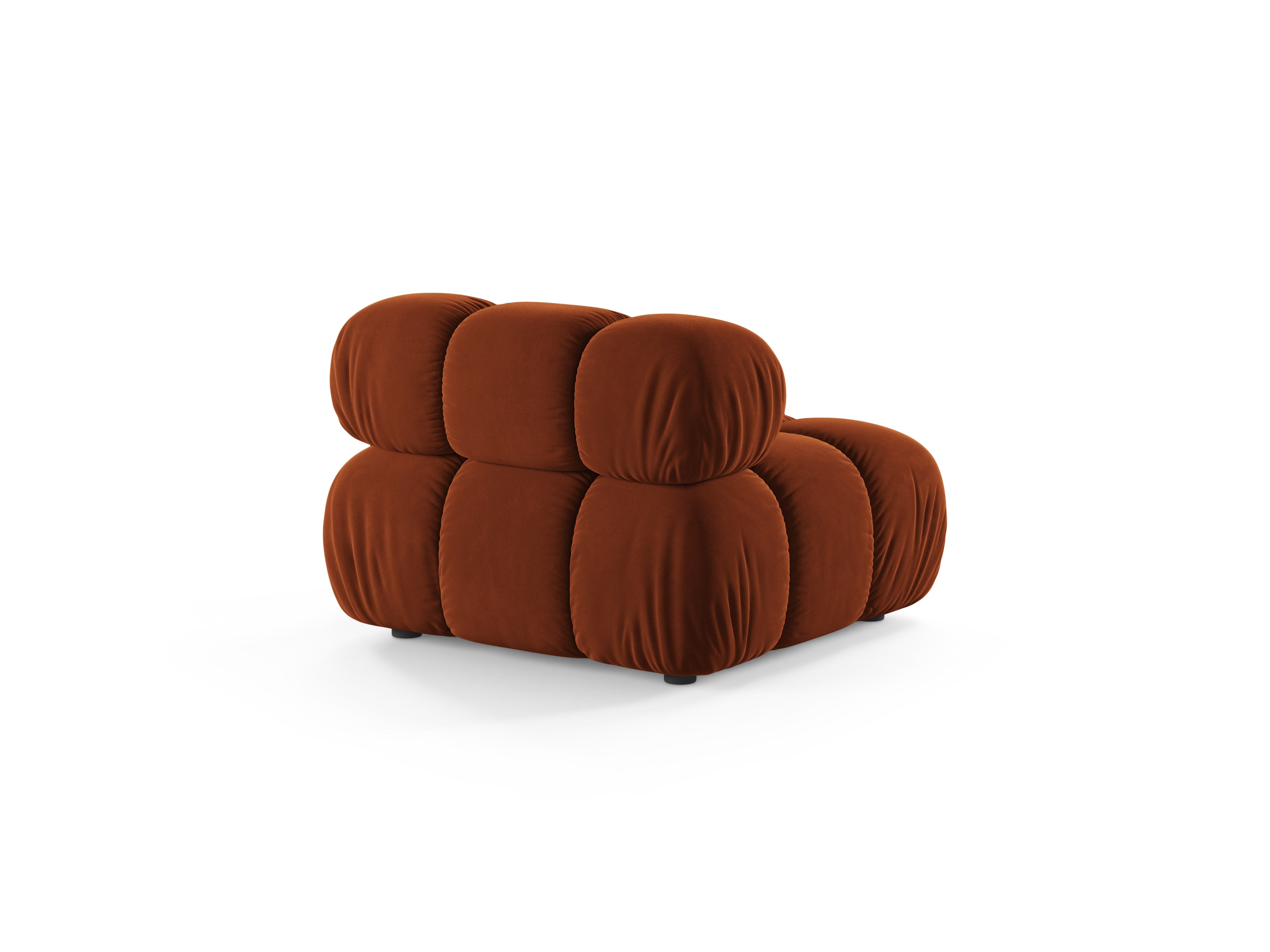Bellis Velvet Armchair / Module in Brick Red
