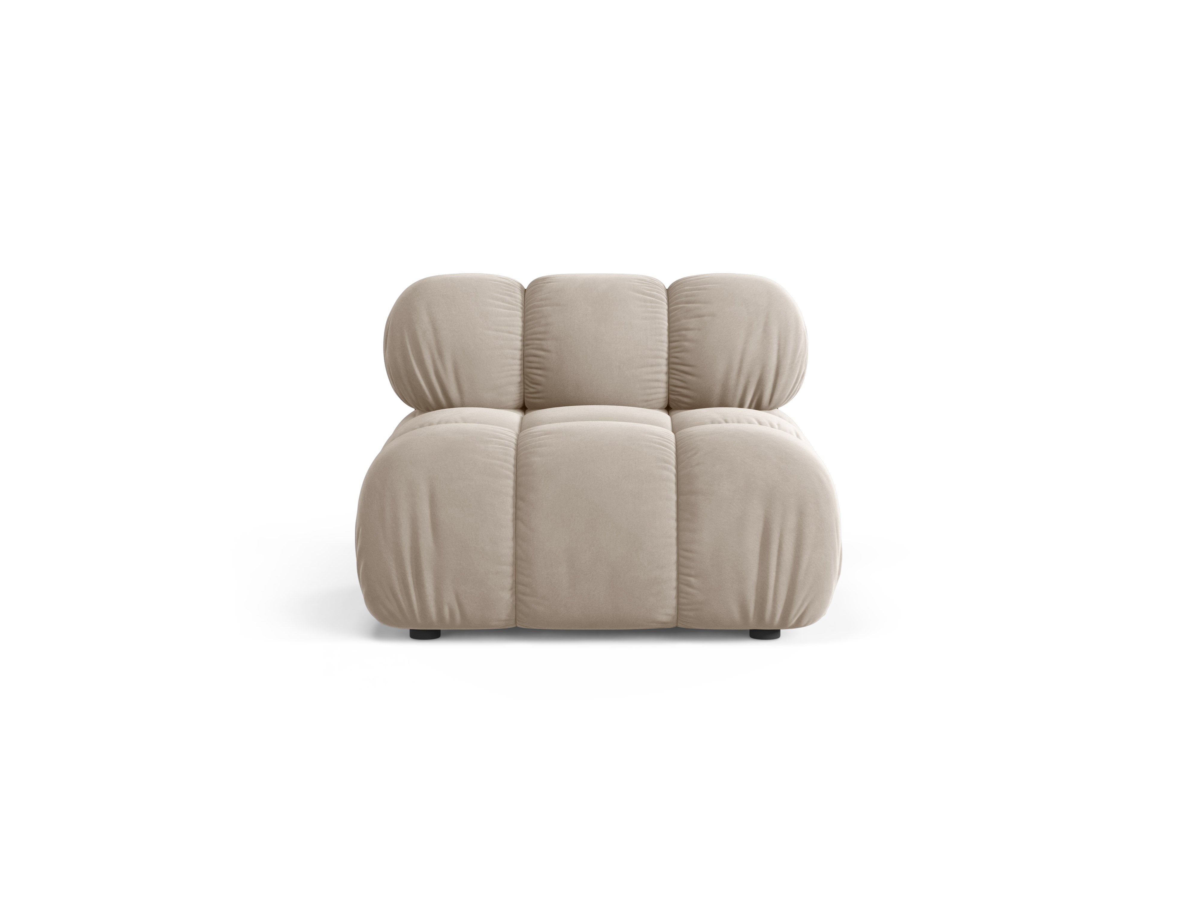 Velvet armchair / module BELLIS beige