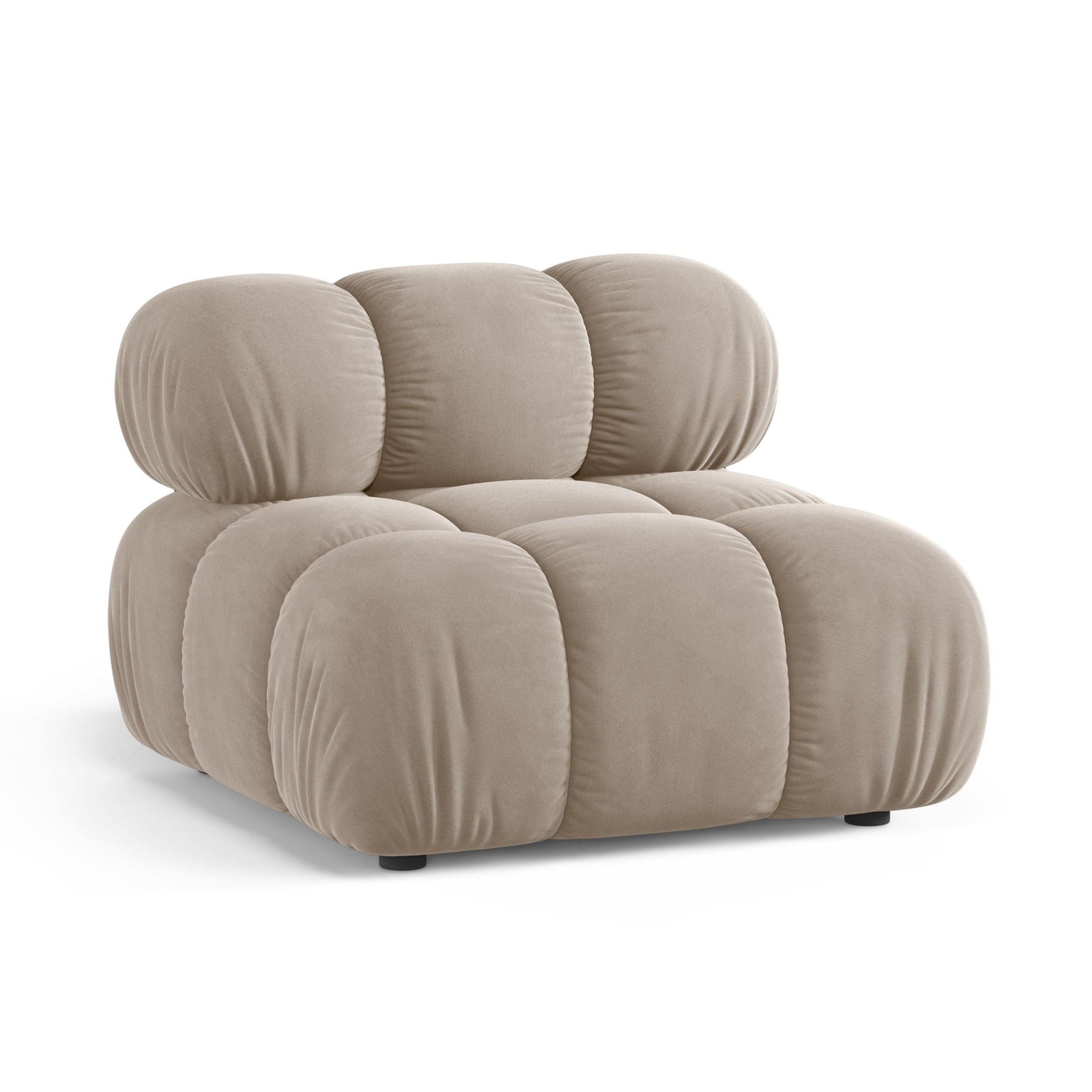 Velvet armchair / module BELLIS beige