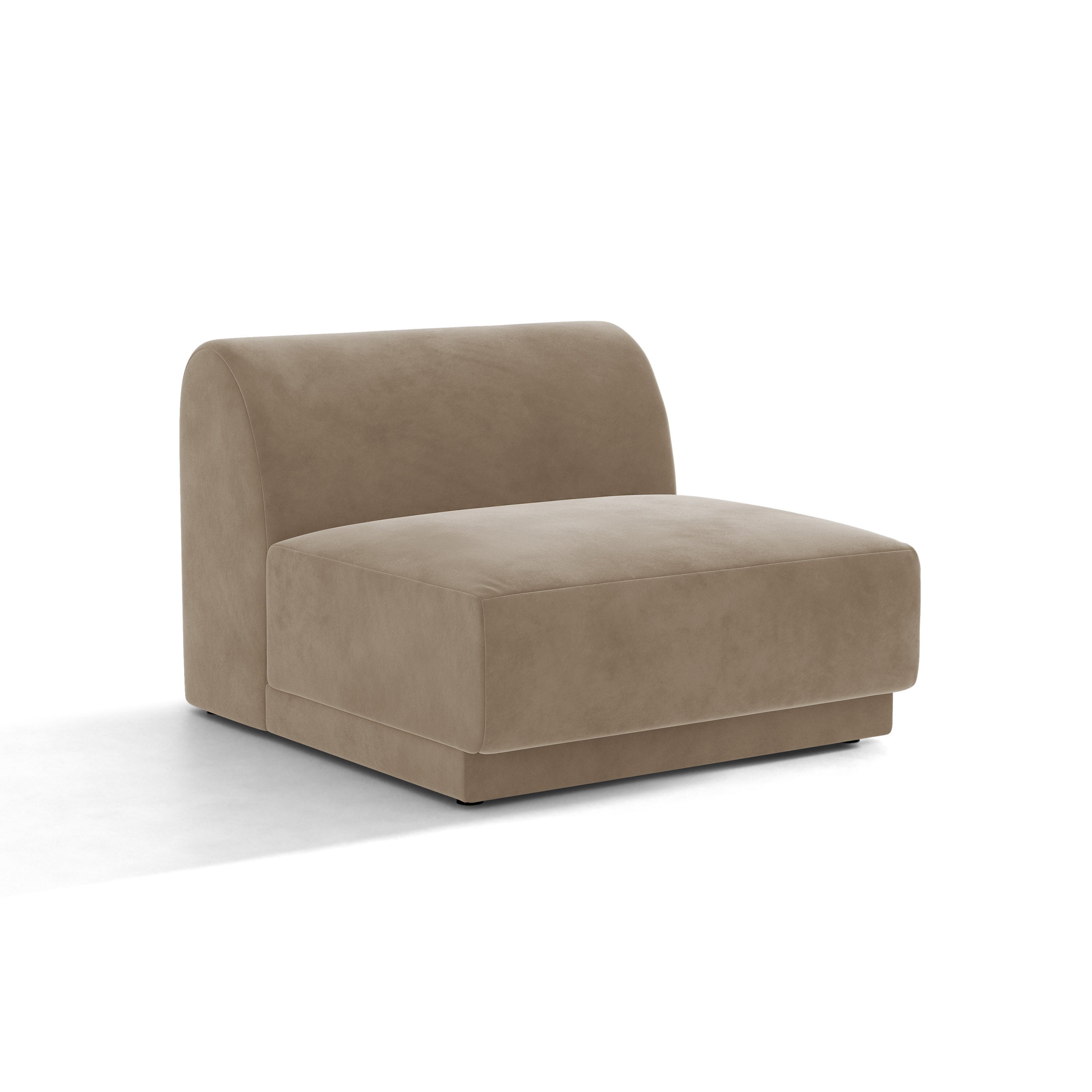 Fotel / moduł aksamitny MILEY cappuccino – Micadoni