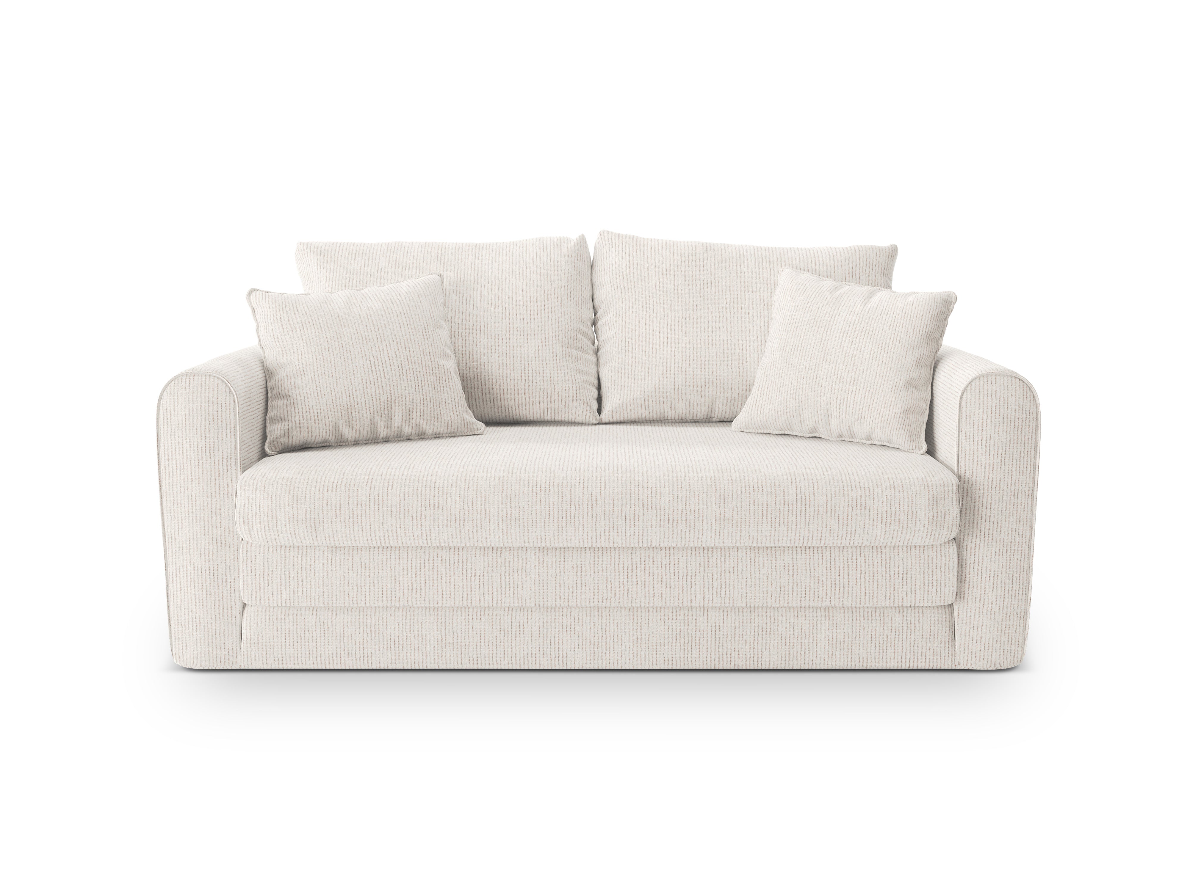 2-Seater Sofa with Sleeping Function LIDO Light Beige Mélange
