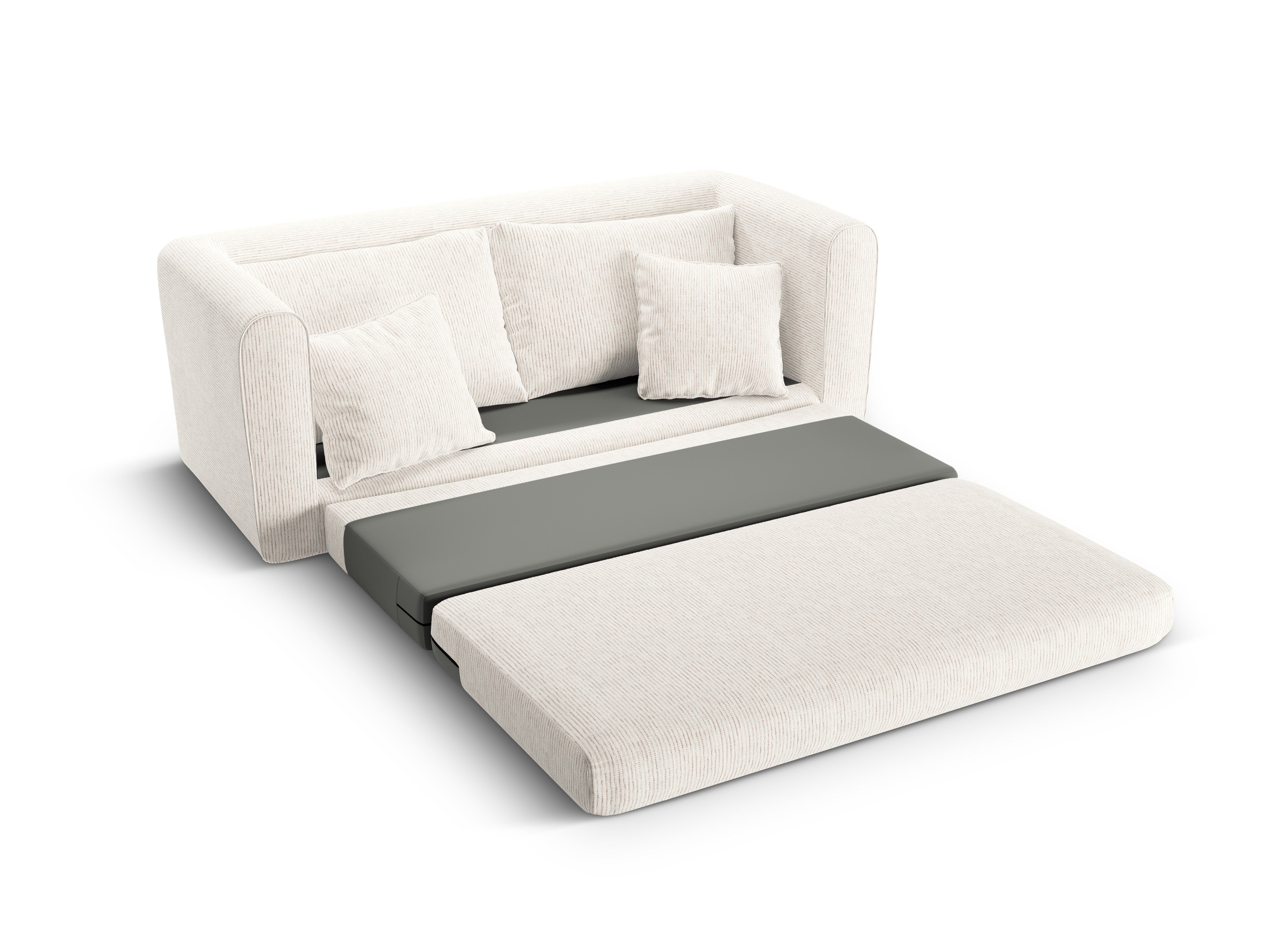 2-Seater Sofa with Sleeping Function LIDO Light Beige Mélange
