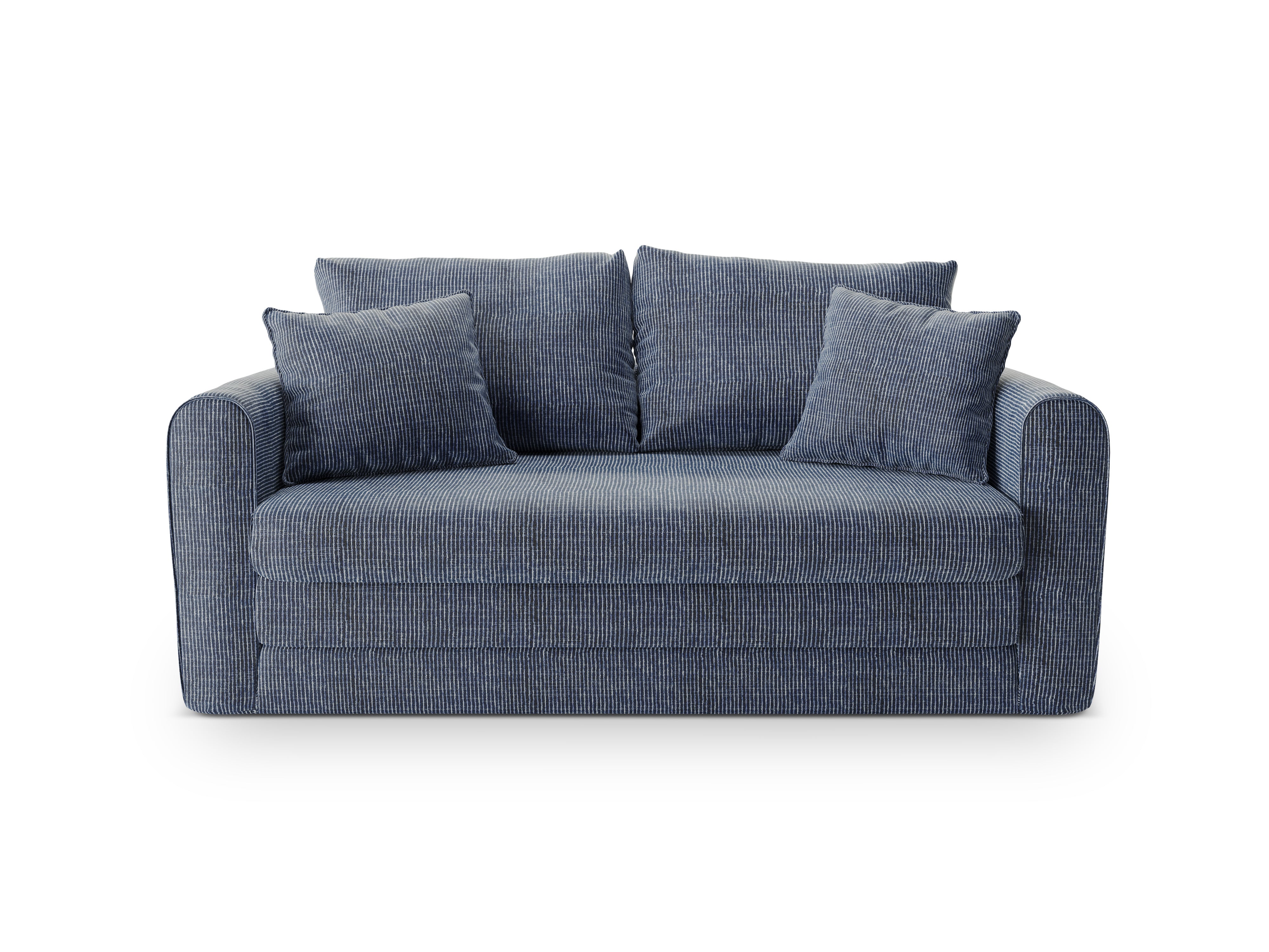 2-Seater Sofa with Sleeping Function LIDO Blue Melange
