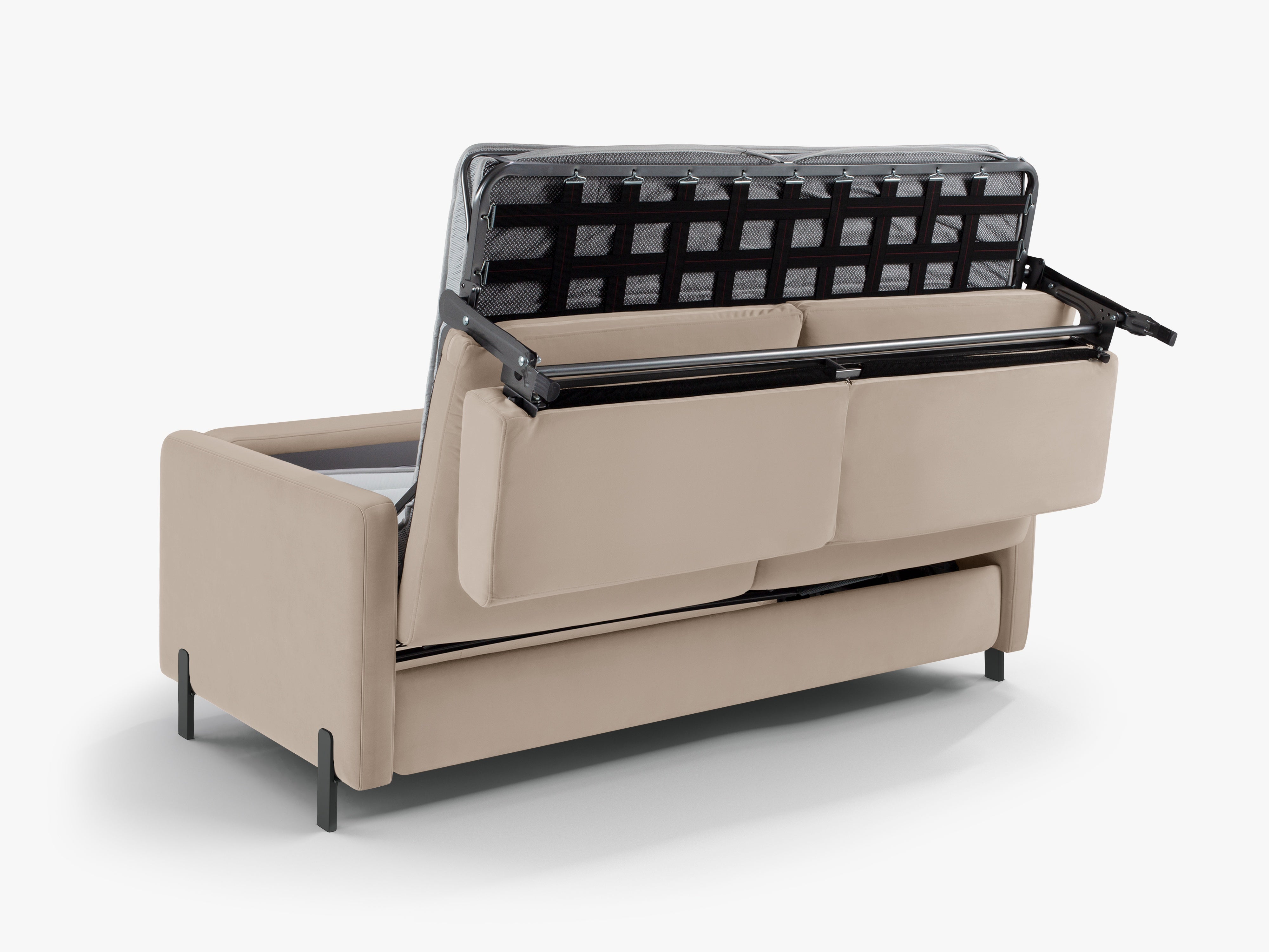Samtsofa mit Bettfunktion, "Gloria", 2 Sitze, Beige, 182x102x80
In Europa gemacht