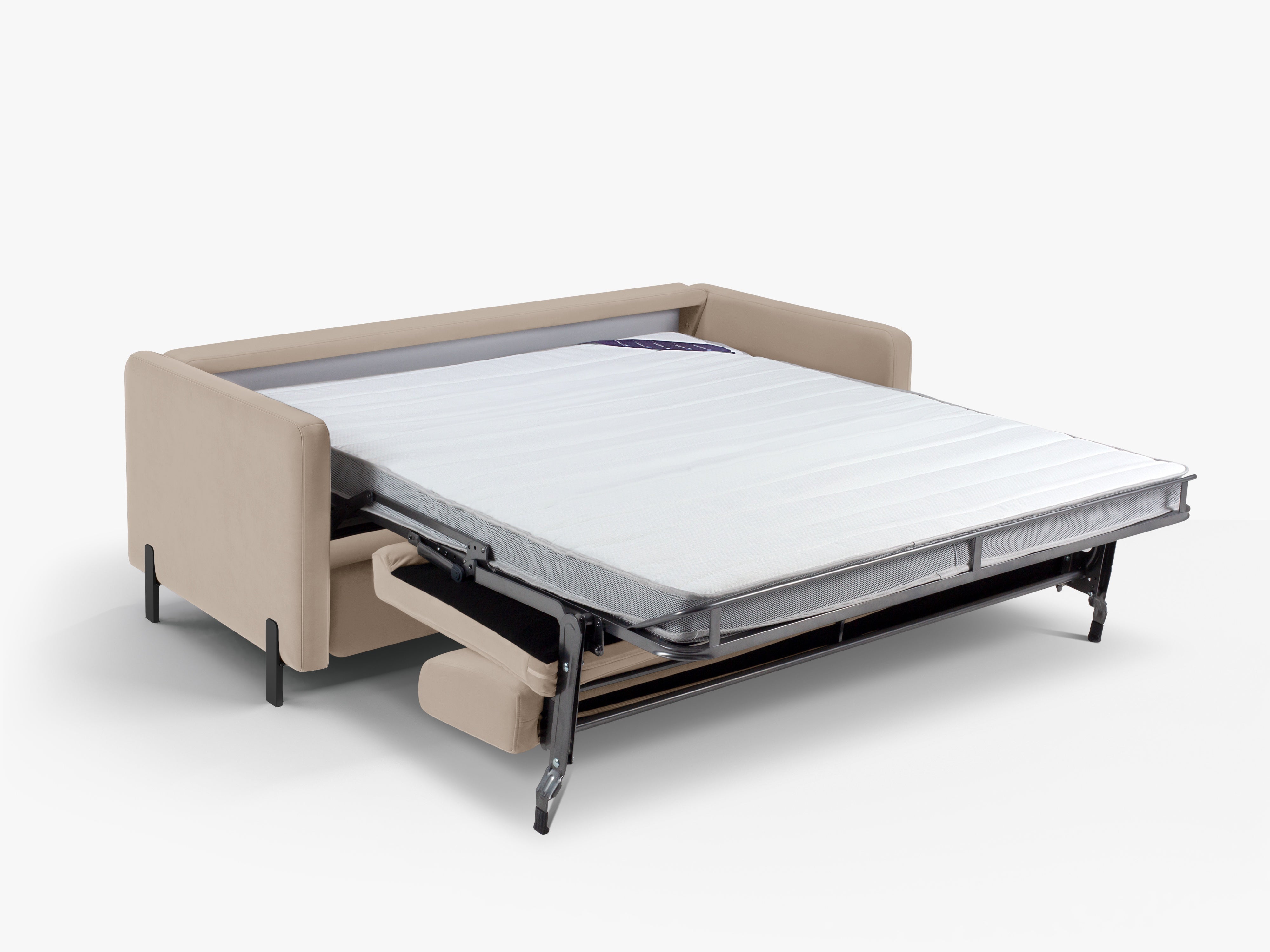 Samtsofa mit Bettfunktion, "Gloria", 2 Sitze, Beige, 182x102x80
In Europa gemacht