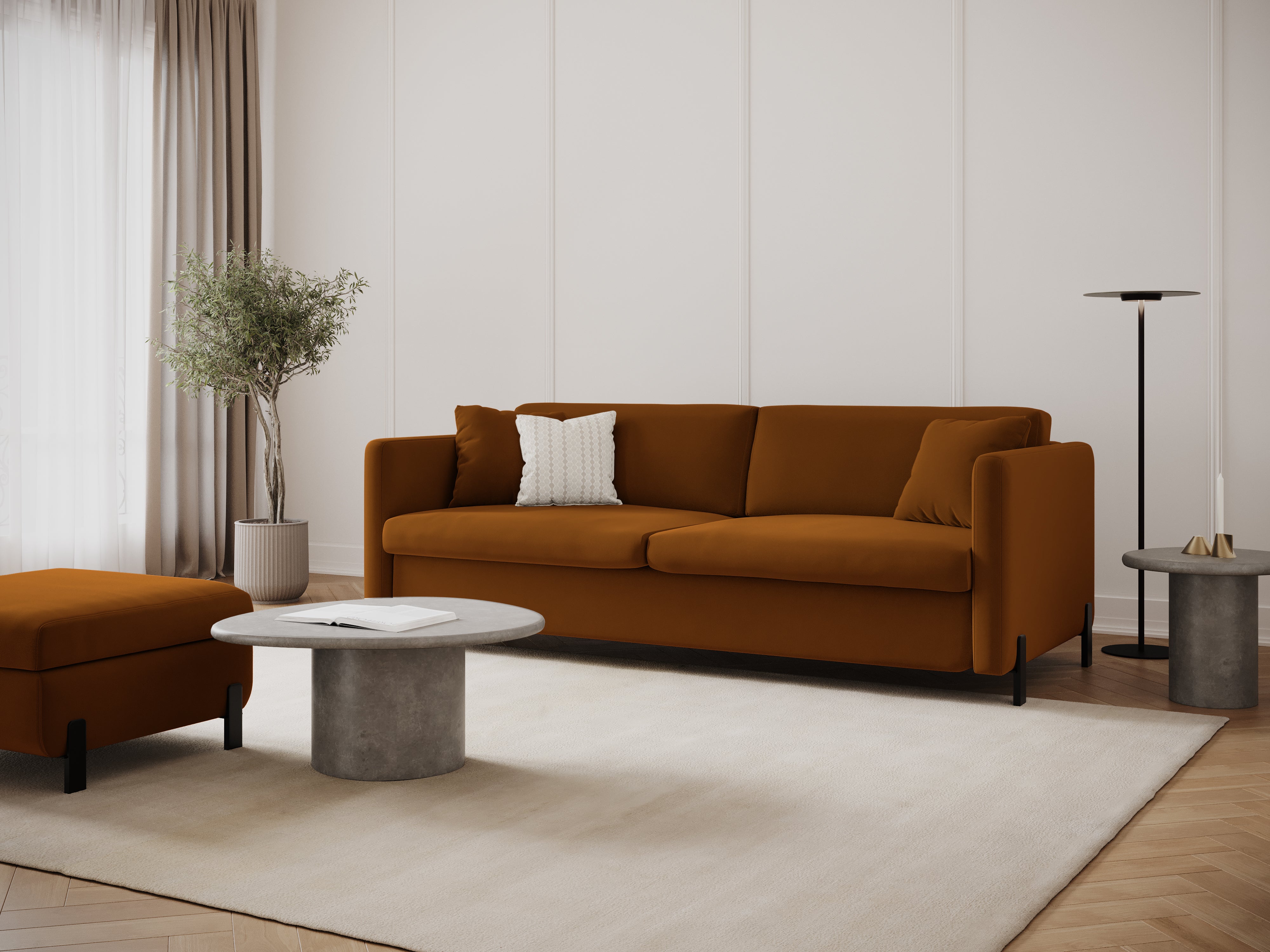 Samtsofa mit Bettfunktion, "Gloria", 2 Sitze, Brown, 182x102x80
In Europa gemacht
