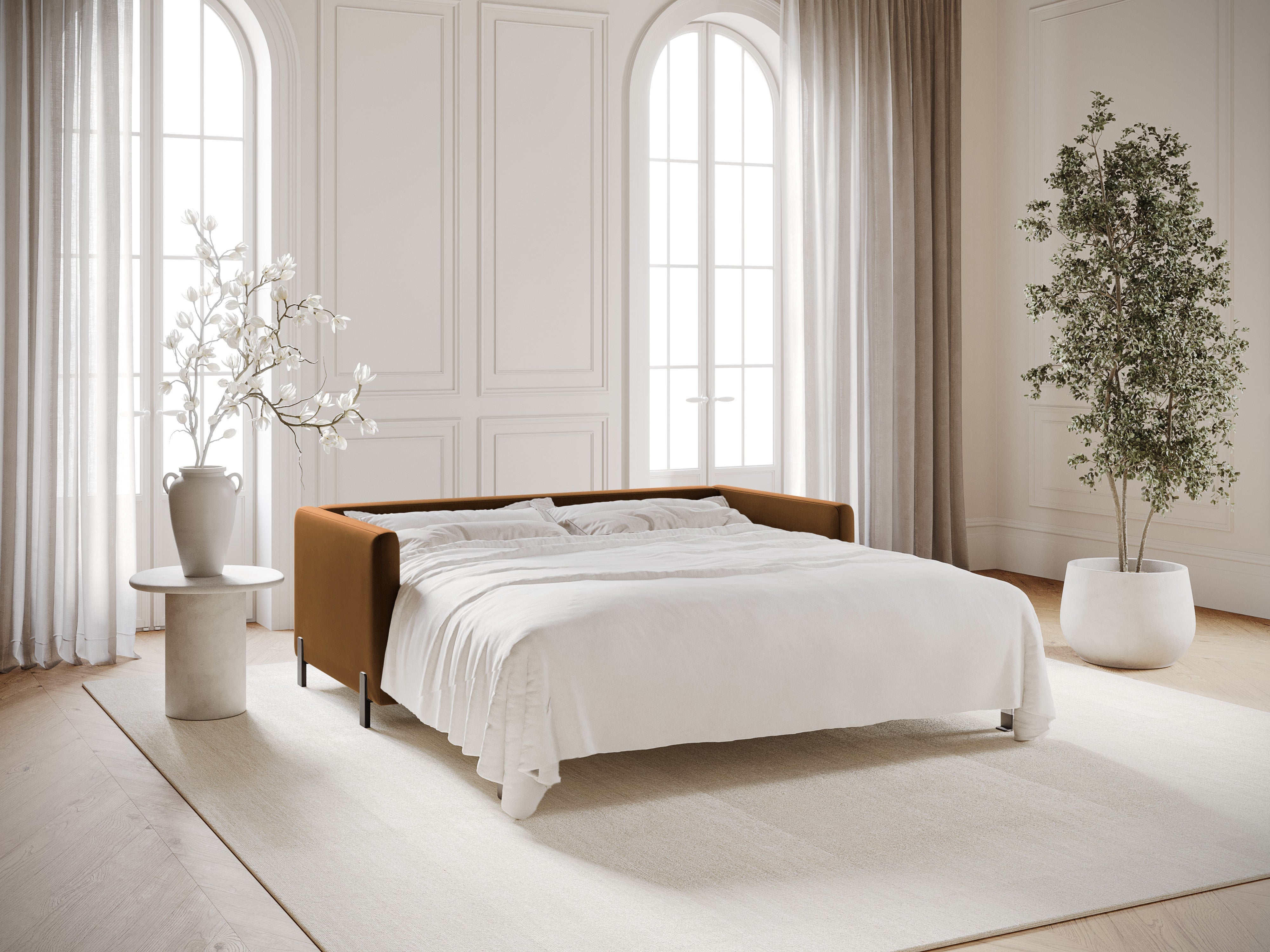 Samtsofa mit Bettfunktion, "Gloria", 2 Sitze, Brown, 182x102x80
In Europa gemacht