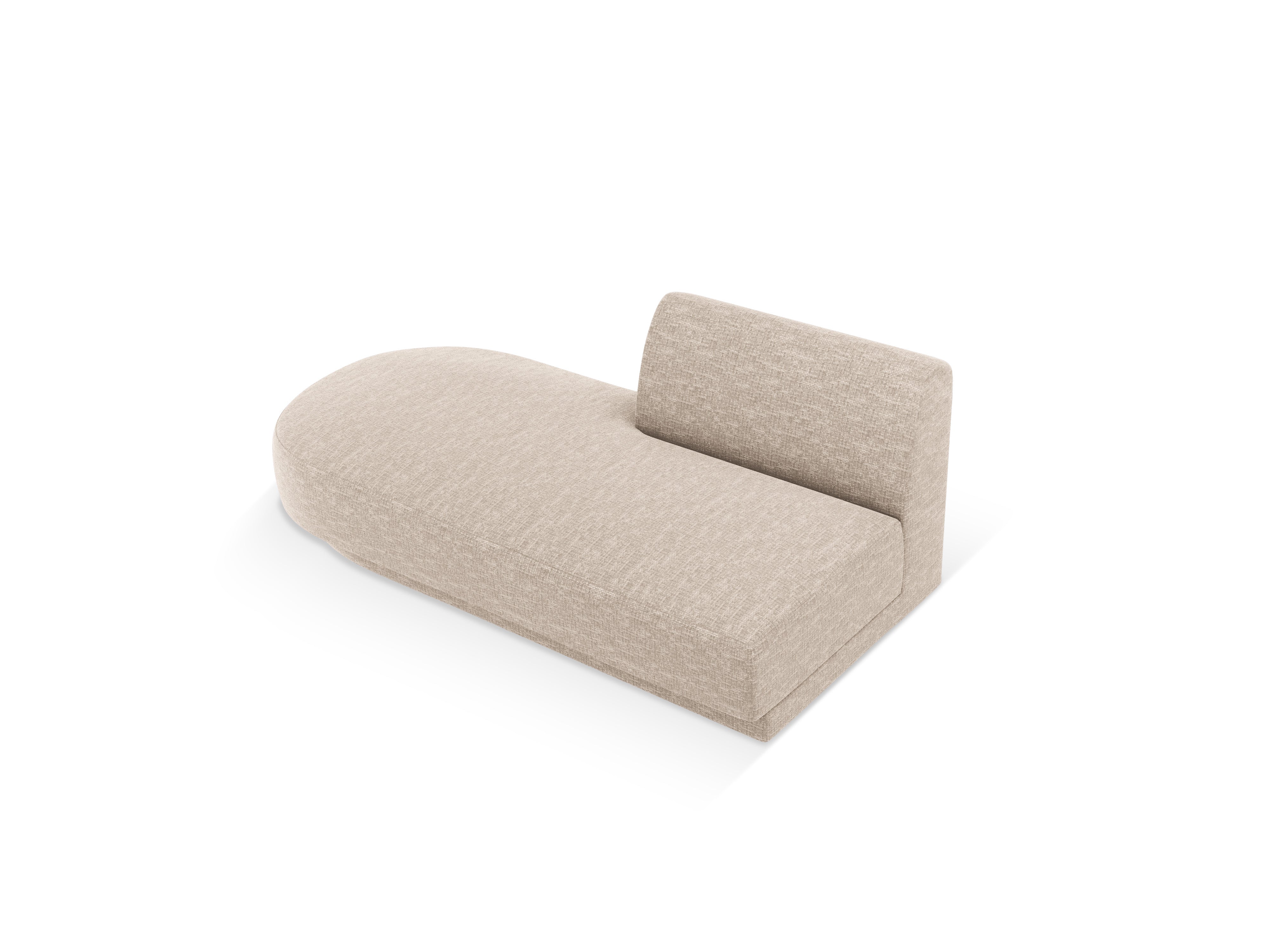 2-sitziger linksseitiger Sessel MILEY in beige samtweich