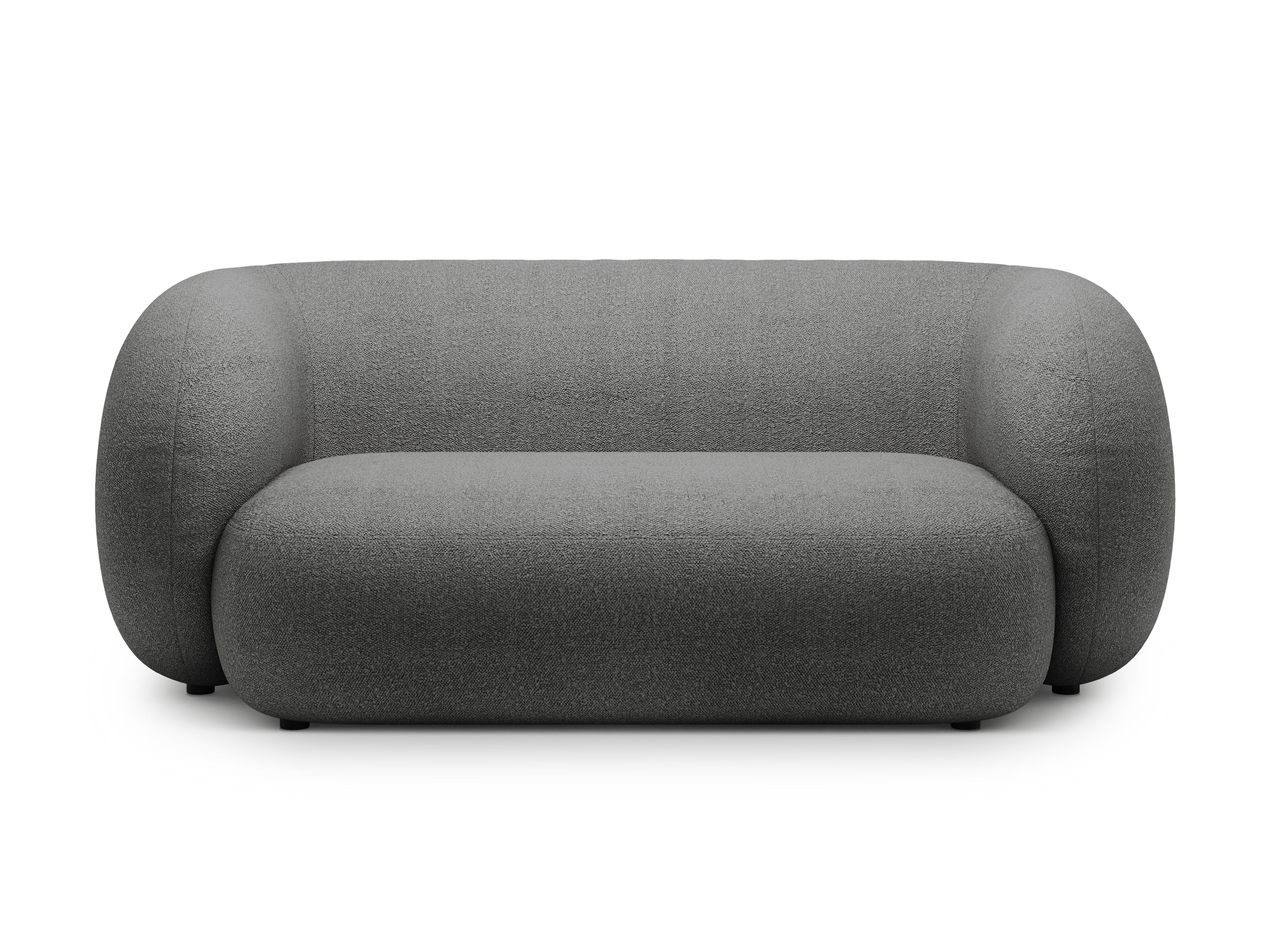 Sofa 2-sitzig KATE dunkelgrau Boucle
