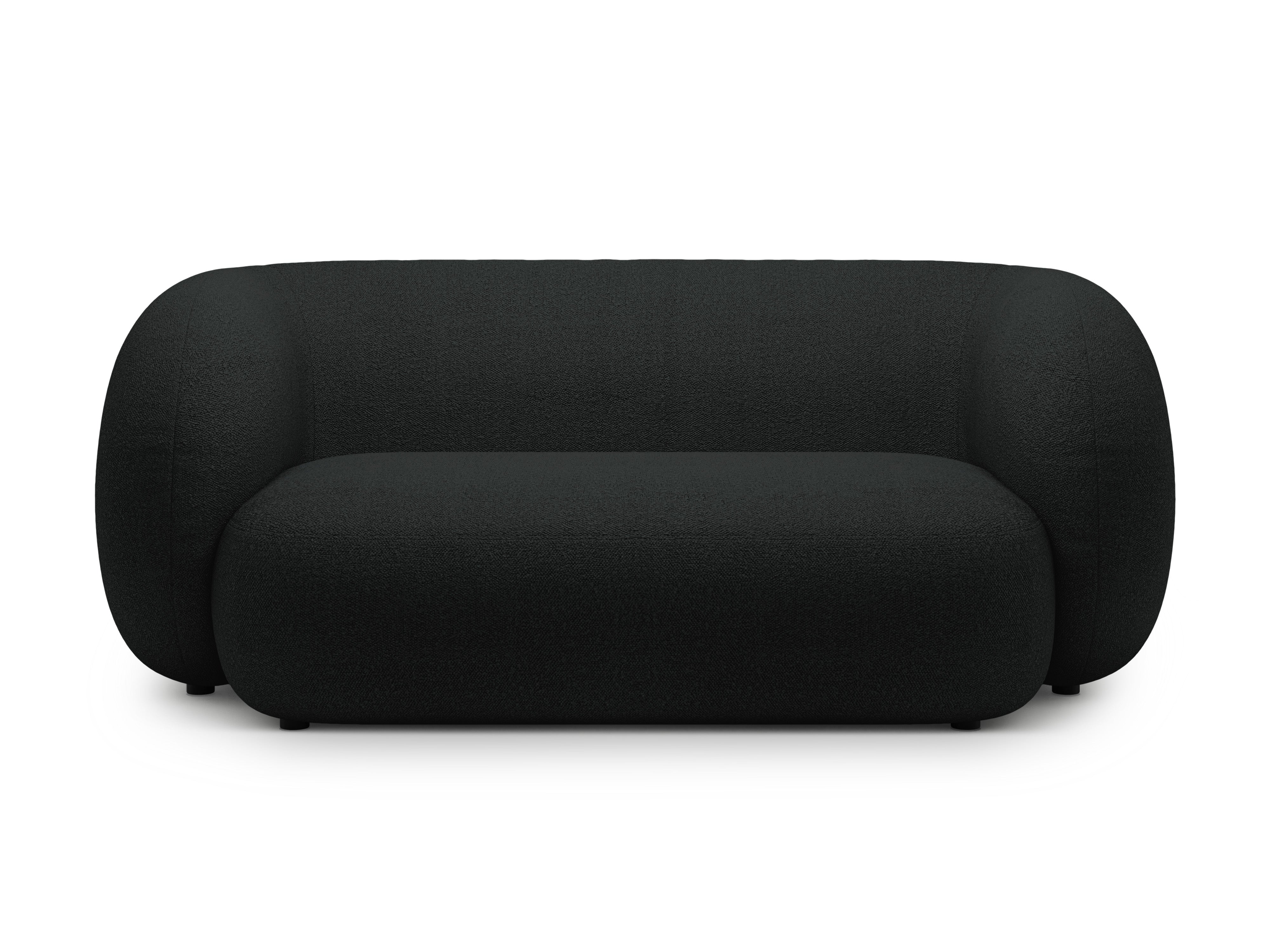 Sofa 2-sitzig KATE schwarzer Boucle