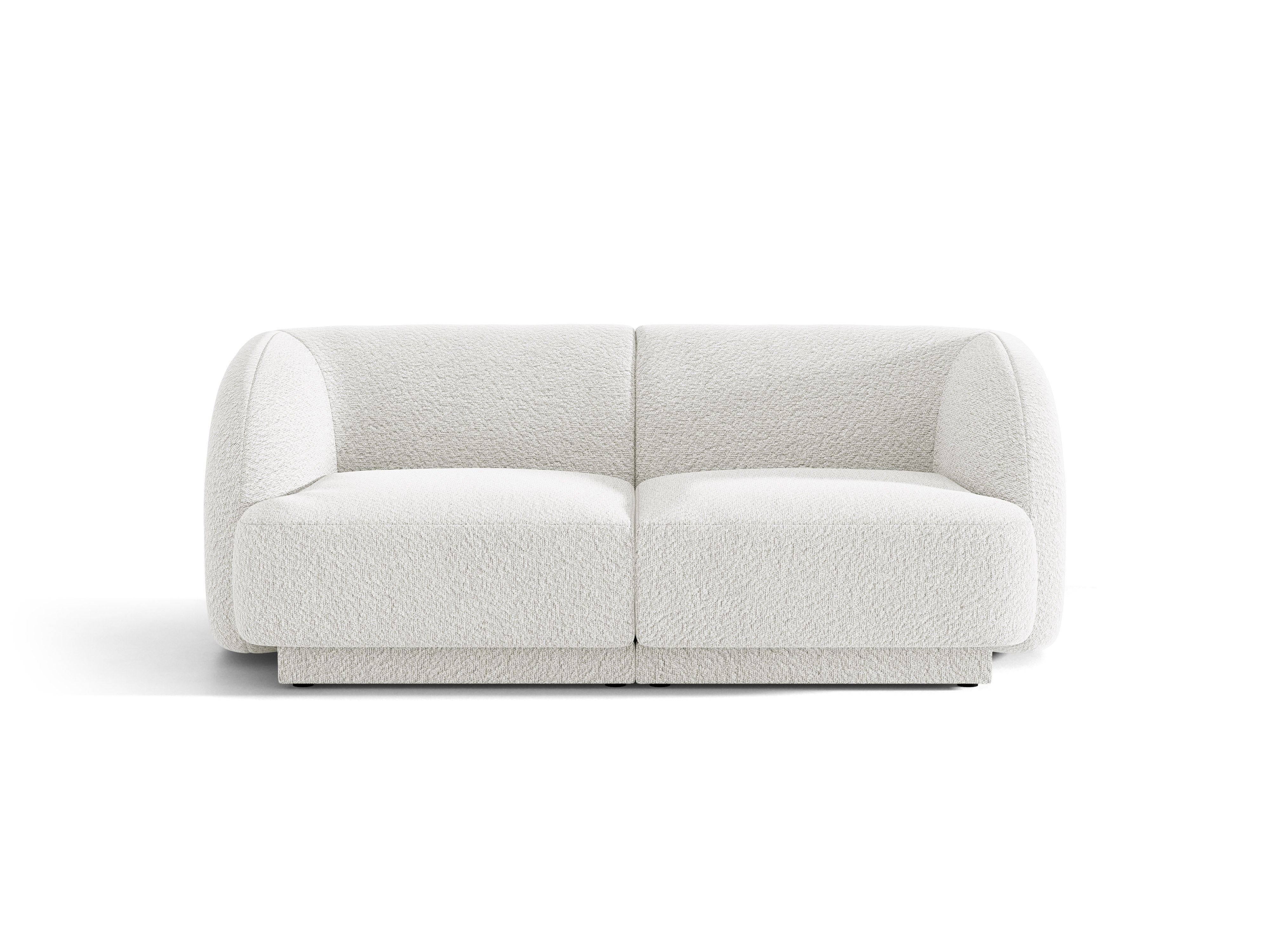 2-seater Sofa MILEY white boucle