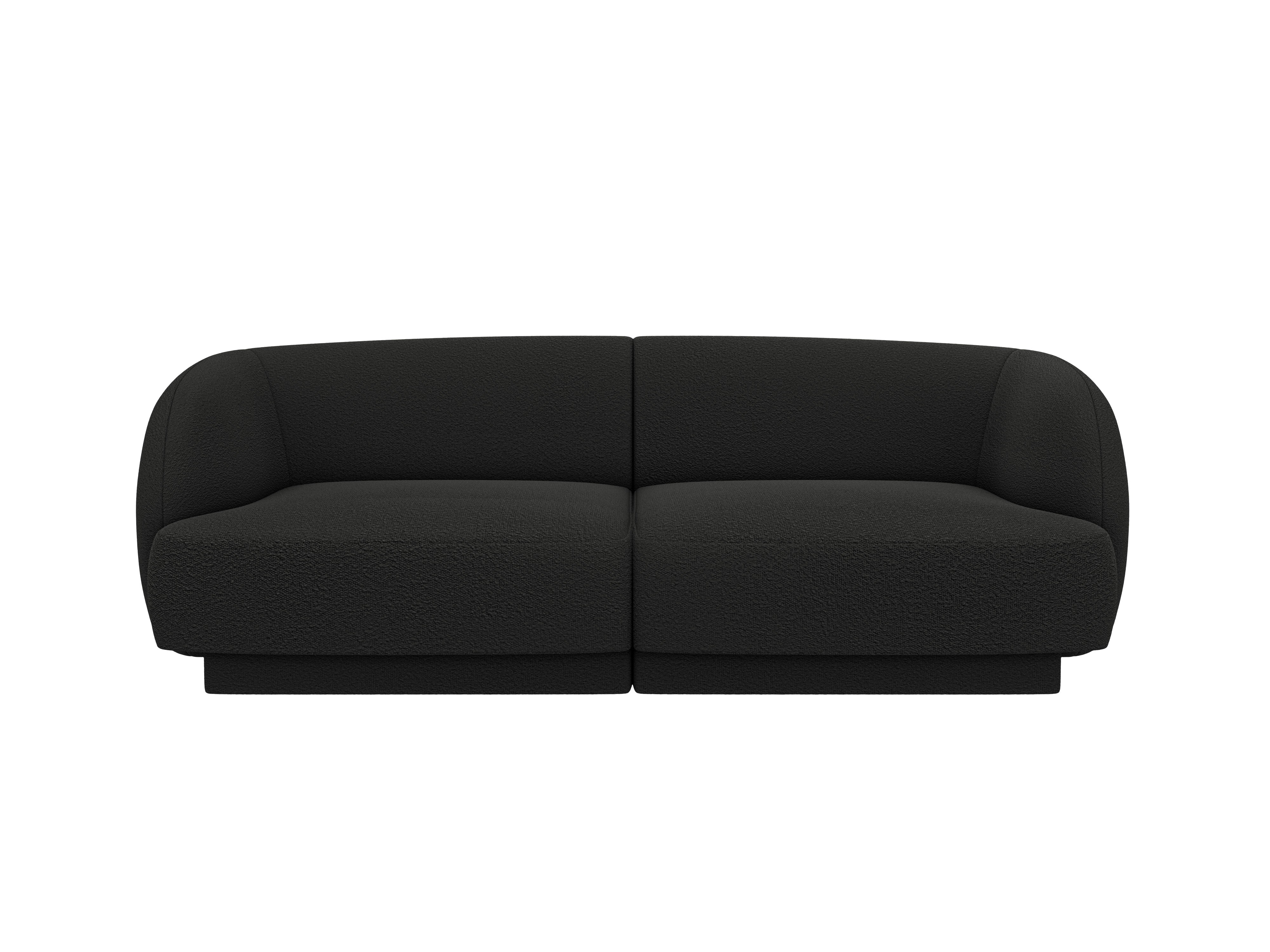 Sofa 2-sitzig MILEY schwarz Boucle