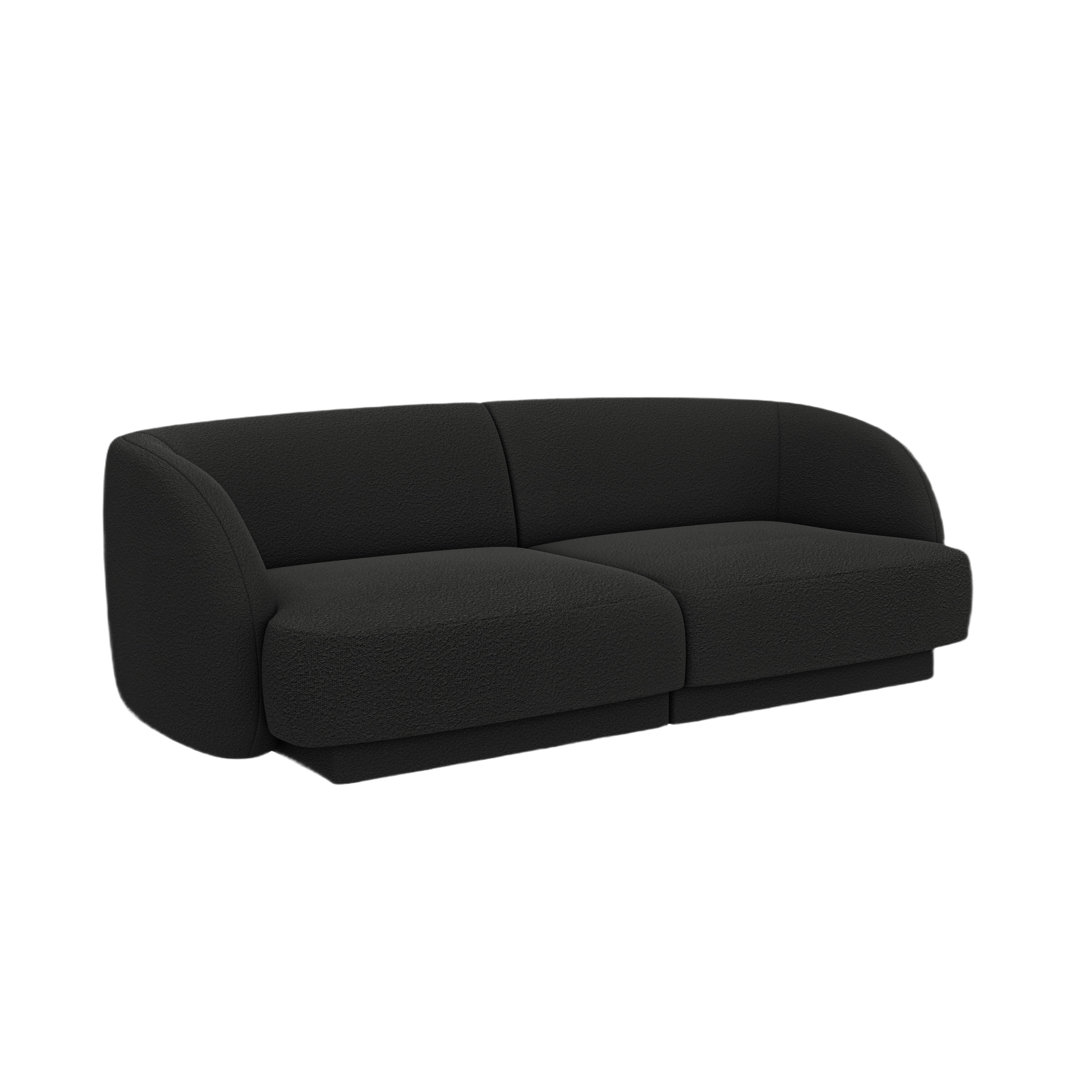 Sofa 2-sitzig MILEY schwarz Boucle