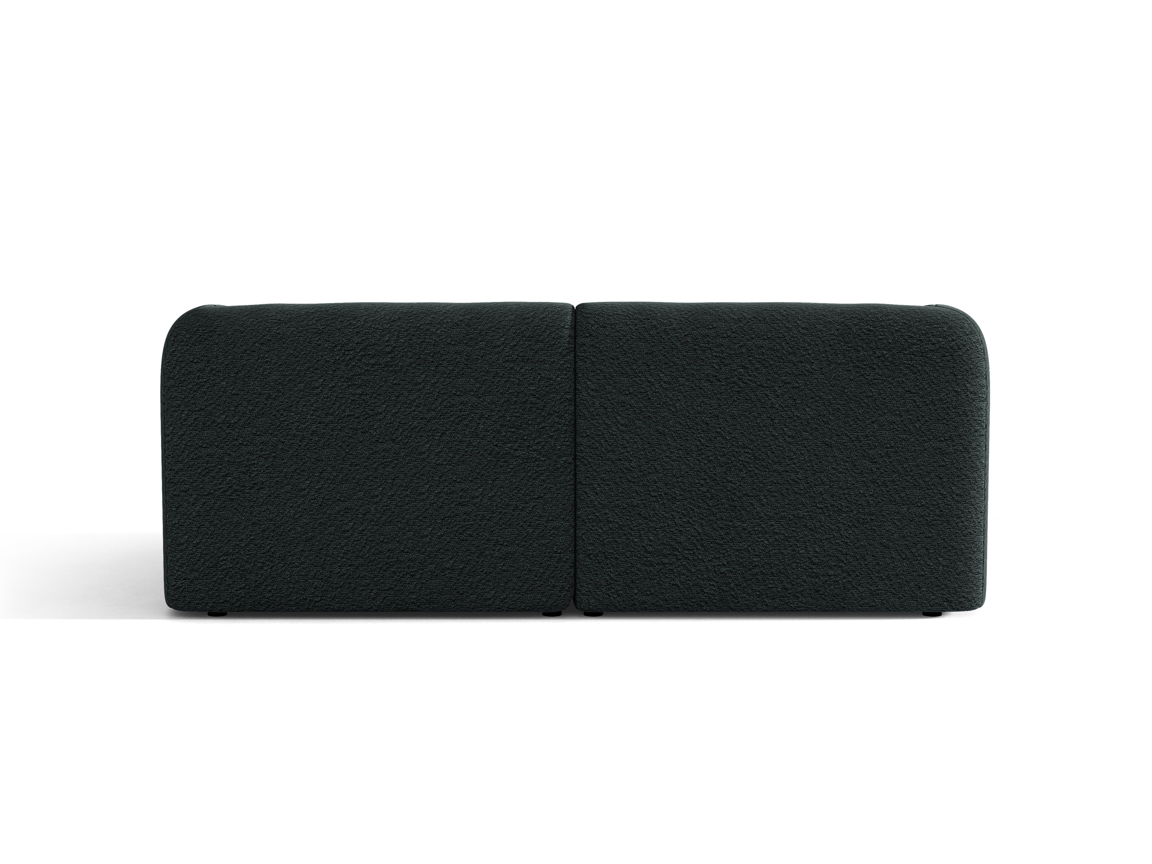 Sofa 2-osobowa MILEY czarny boucle – tkanina bouclé