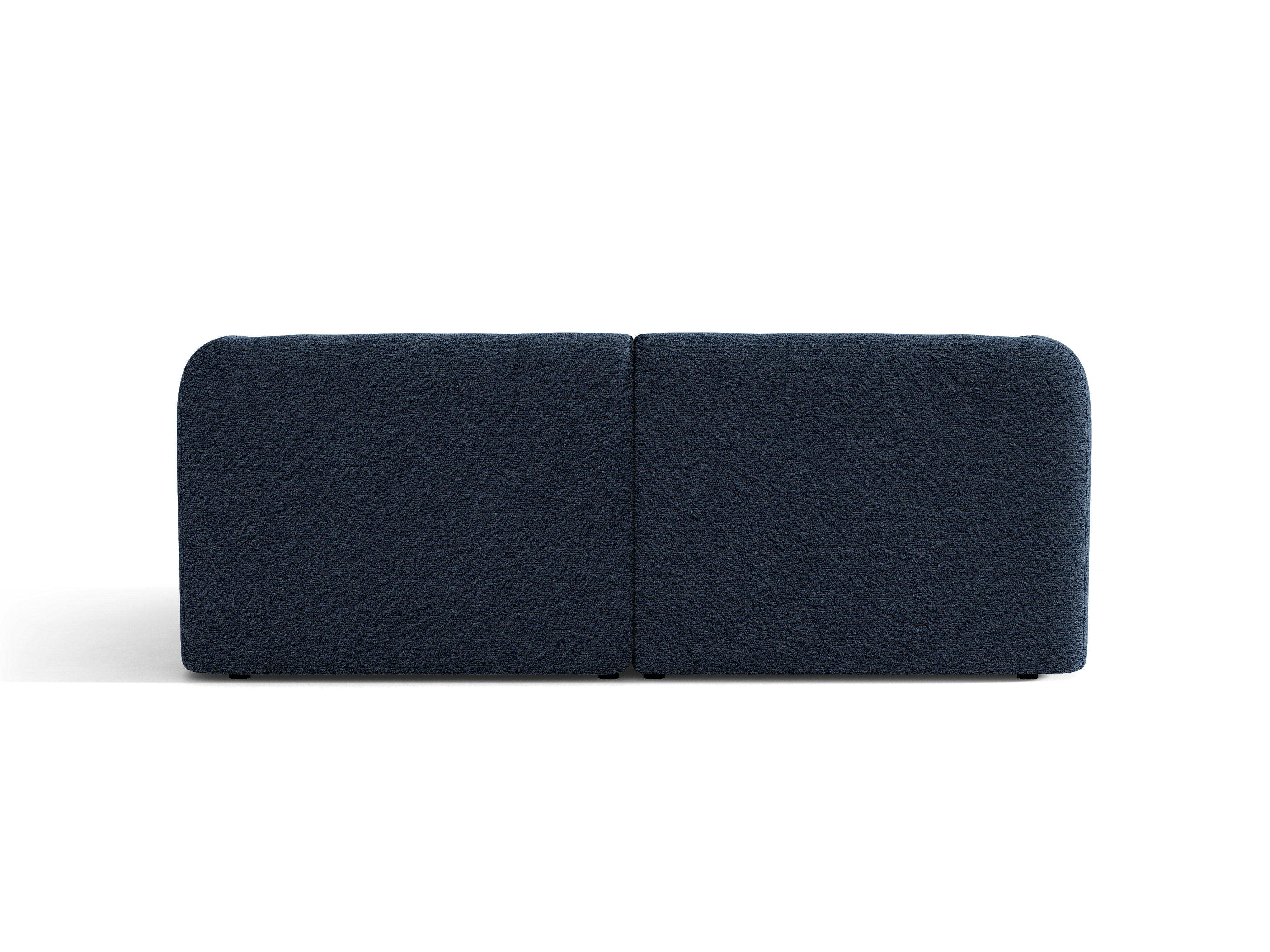 Sofa 2-osobowa MILEY ciemnoniebieski boucle – tkanina bouclé