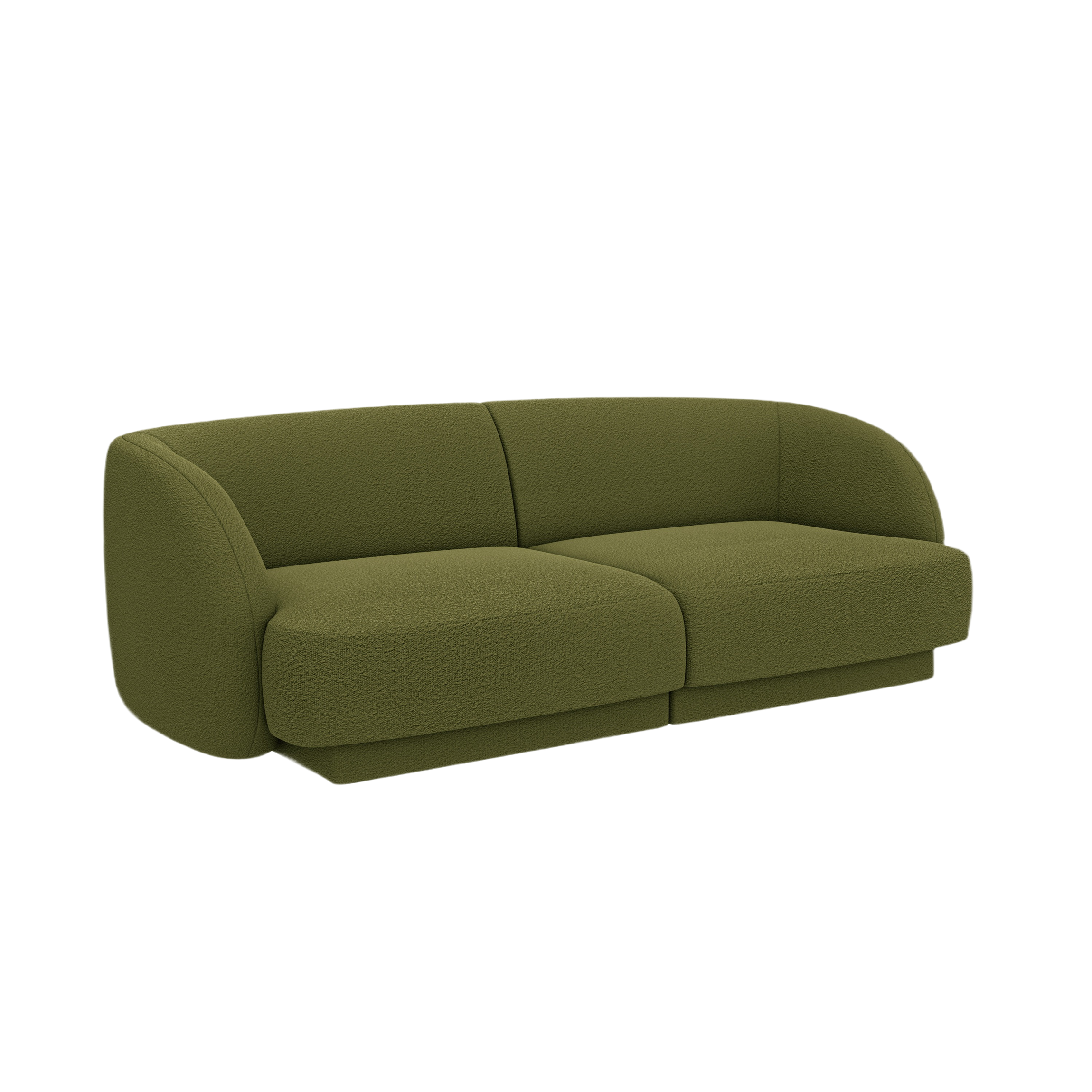2-seater Sofa MILEY green boucle