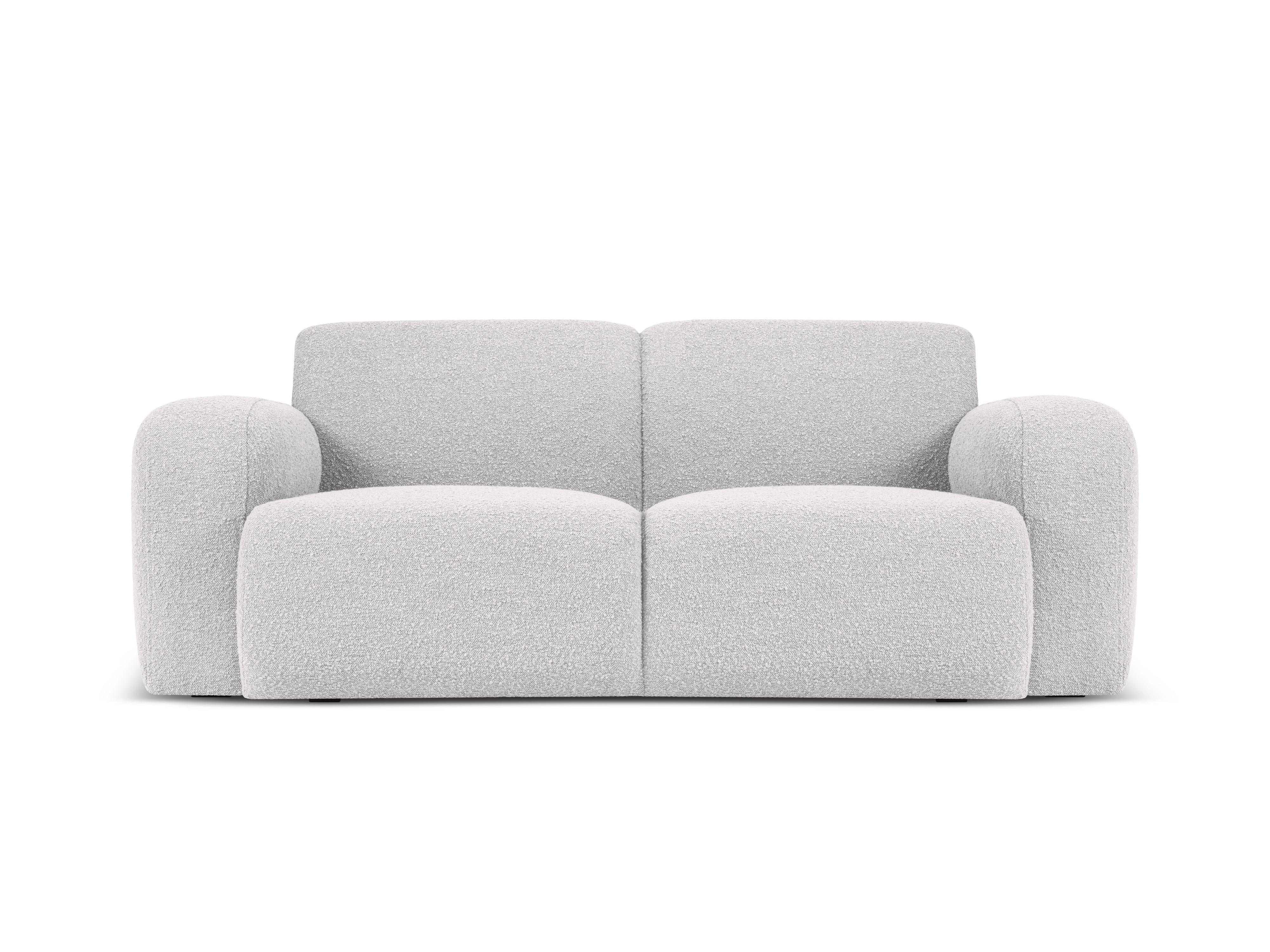 Sofa w tkaninie boucle 2-osobowa MOLINO jasnoszary Micadoni    Eye on Design