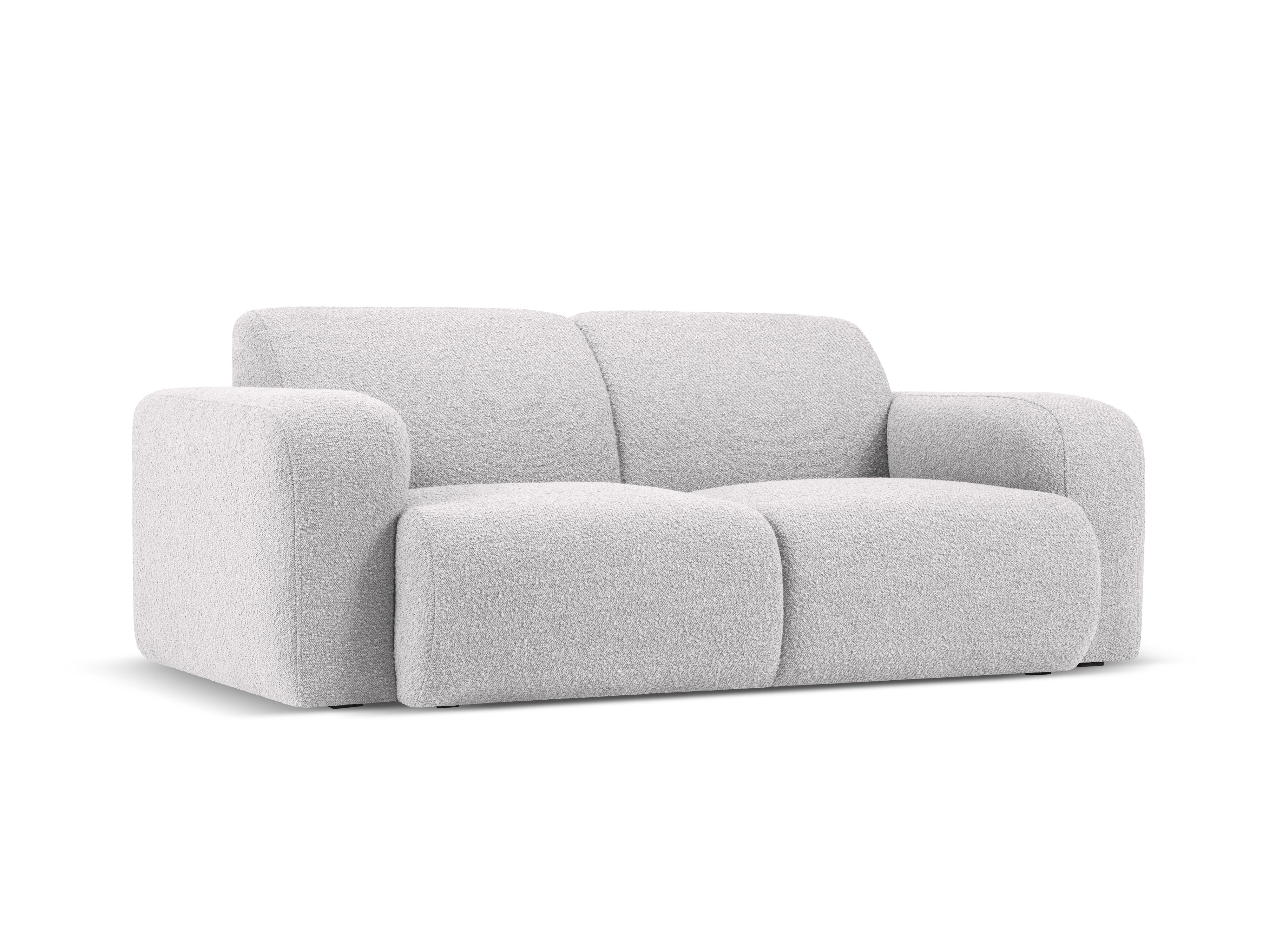 Sofa w tkaninie boucle 2-osobowa MOLINO jasnoszary Micadoni    Eye on Design