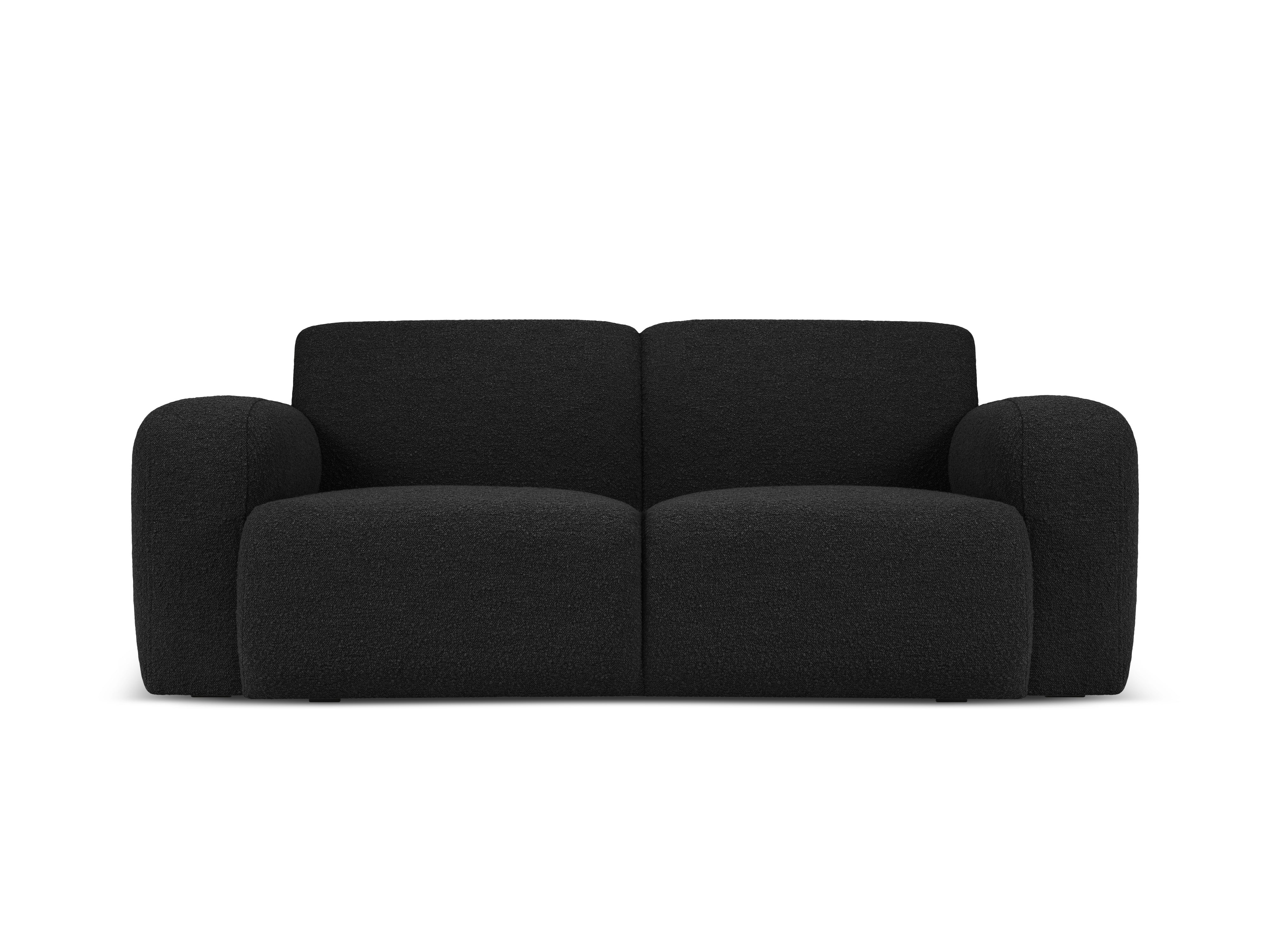 Sofa w tkaninie boucle 2-osobowa MOLINO czarny Micadoni    Eye on Design