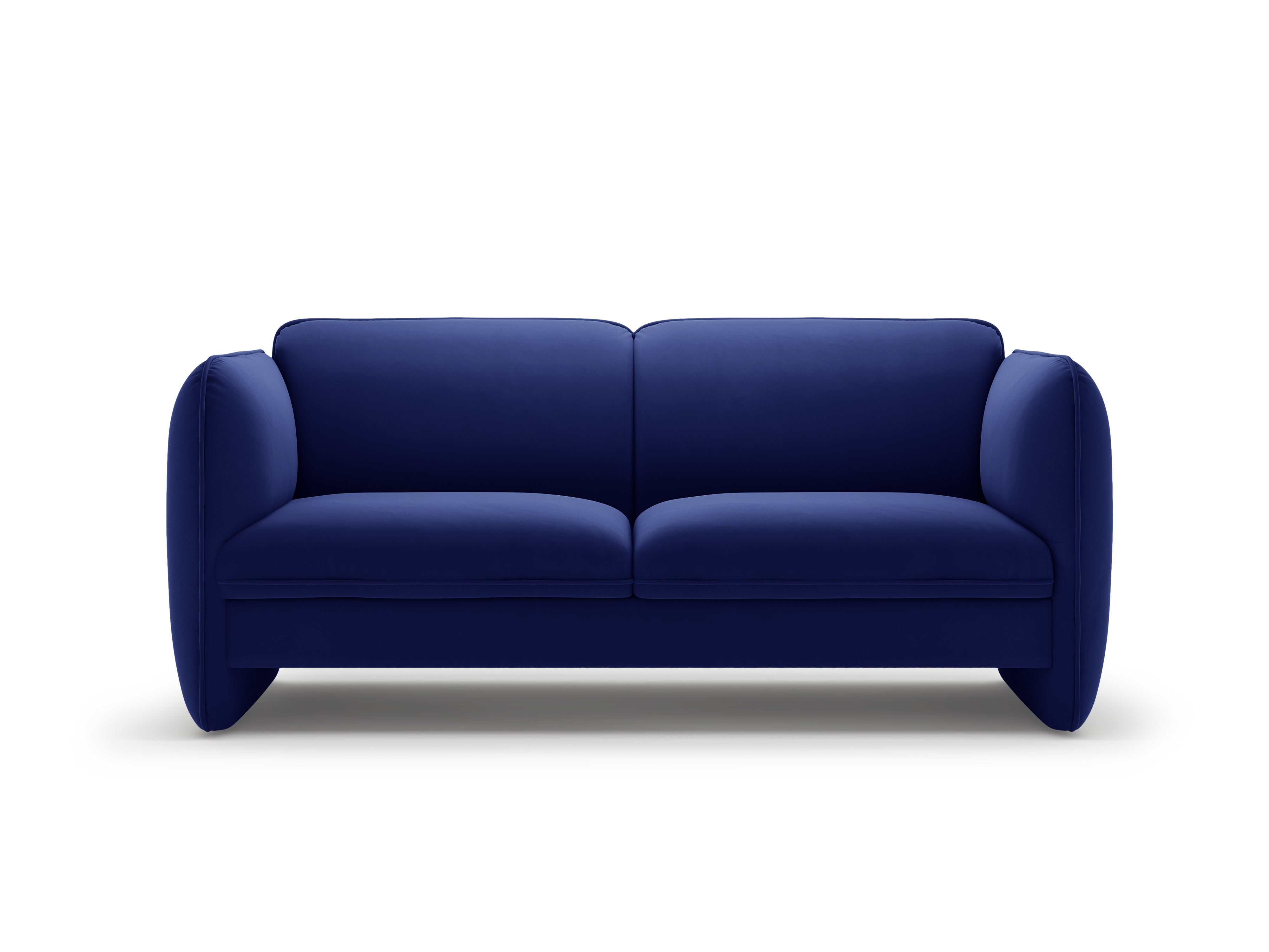 2-Seater Velvet Sofa GEORGIA in Cobalt Blue