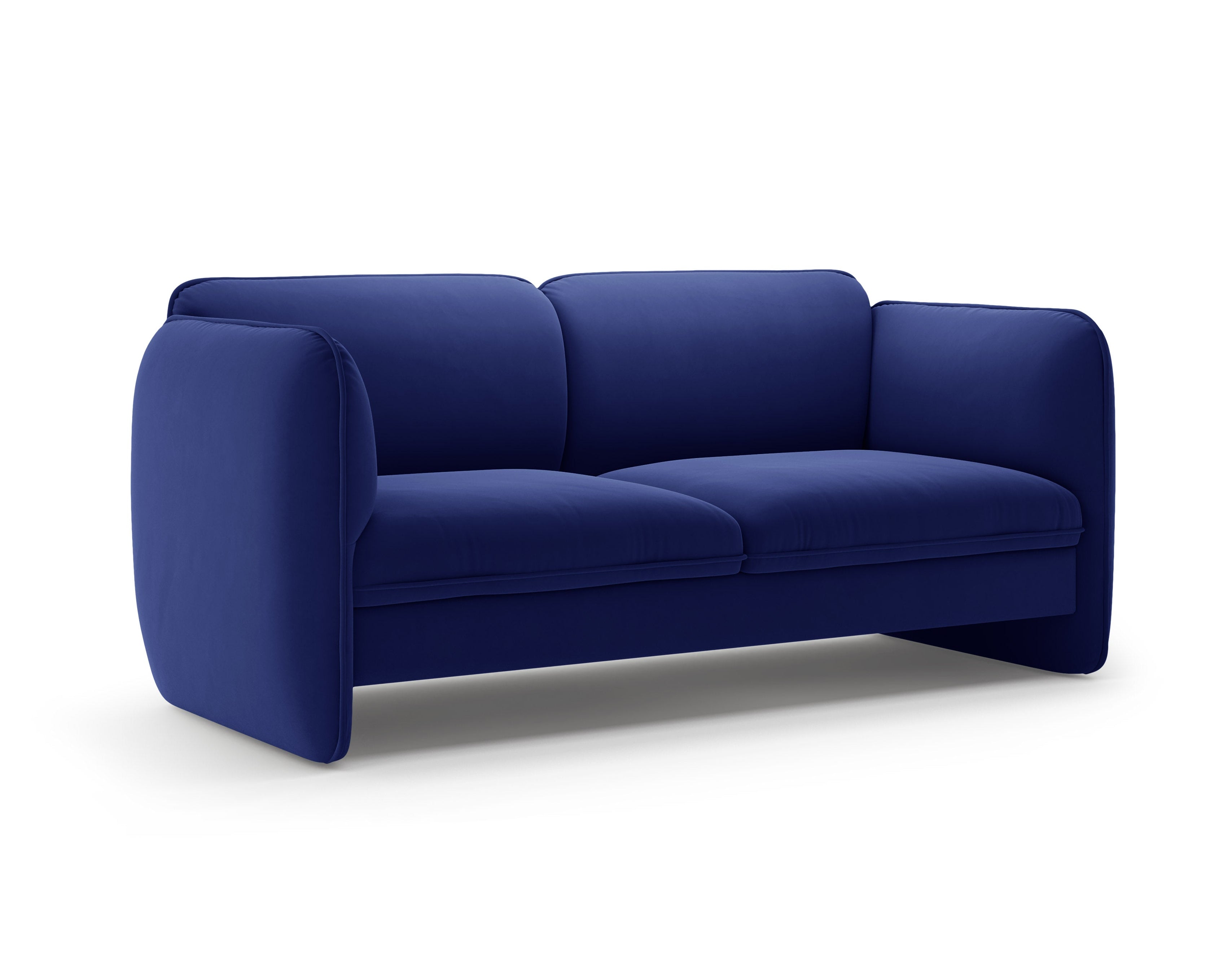 2-Seater Velvet Sofa GEORGIA in Cobalt Blue