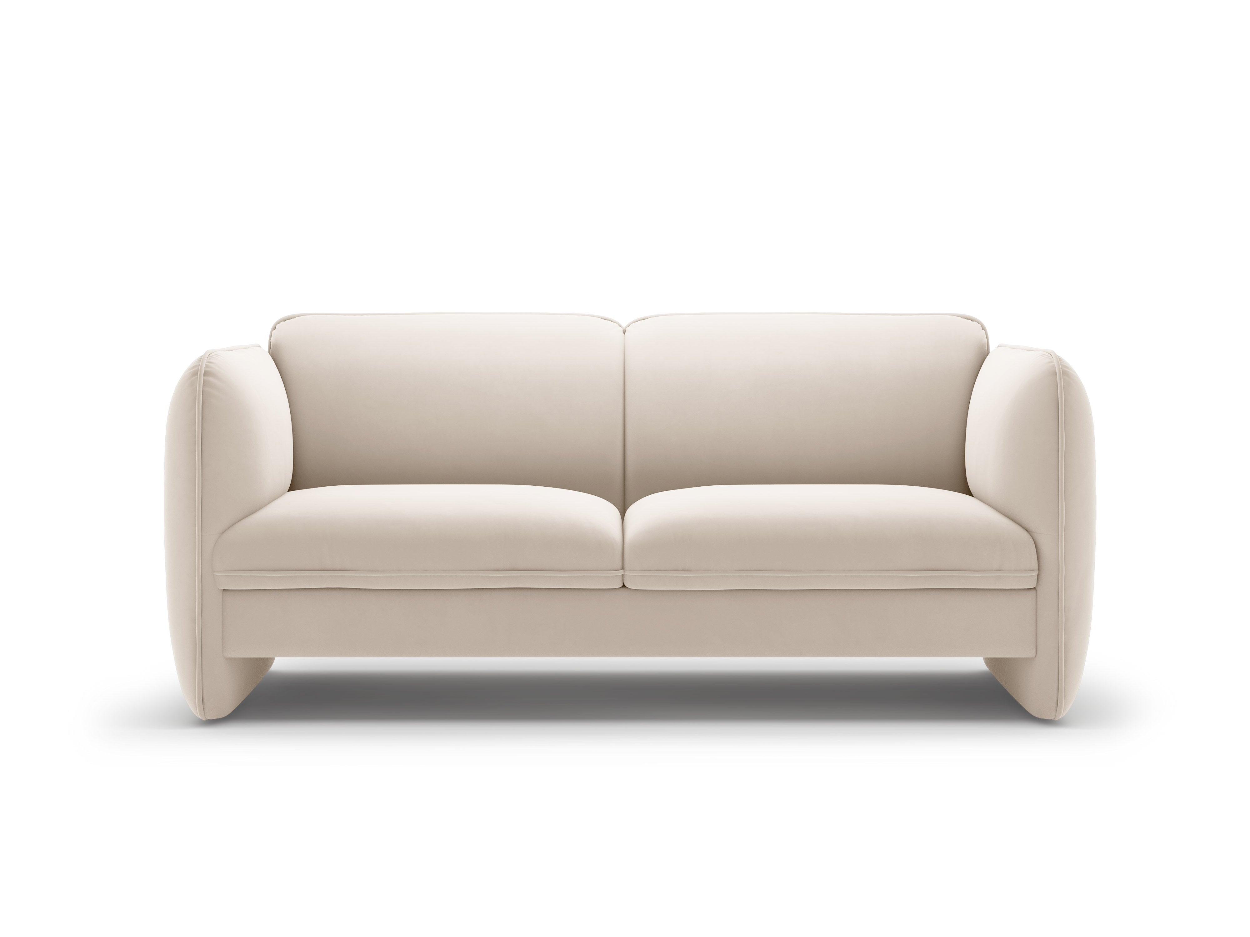 2-Seater Velvet Sofa GEORGIA Light Beige