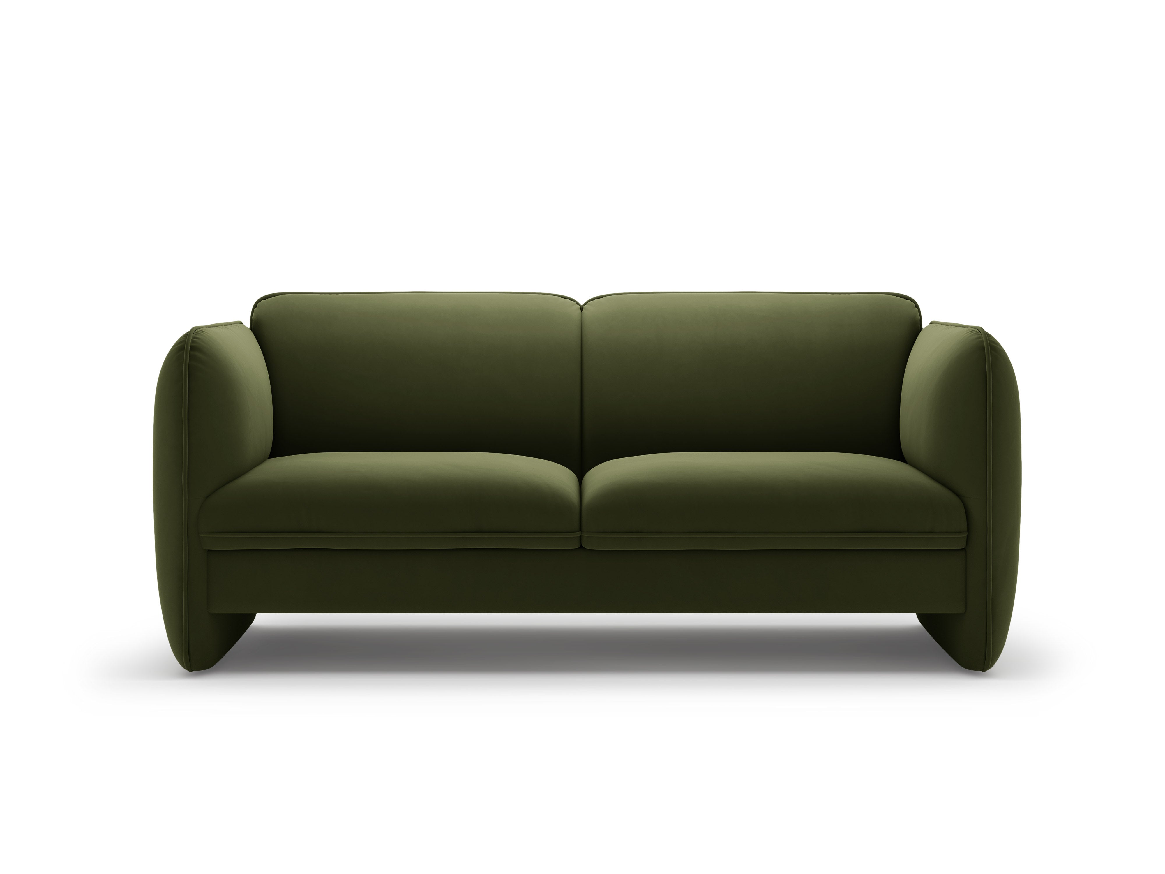 2-Seater Velvet Sofa GEORGIA Military Green