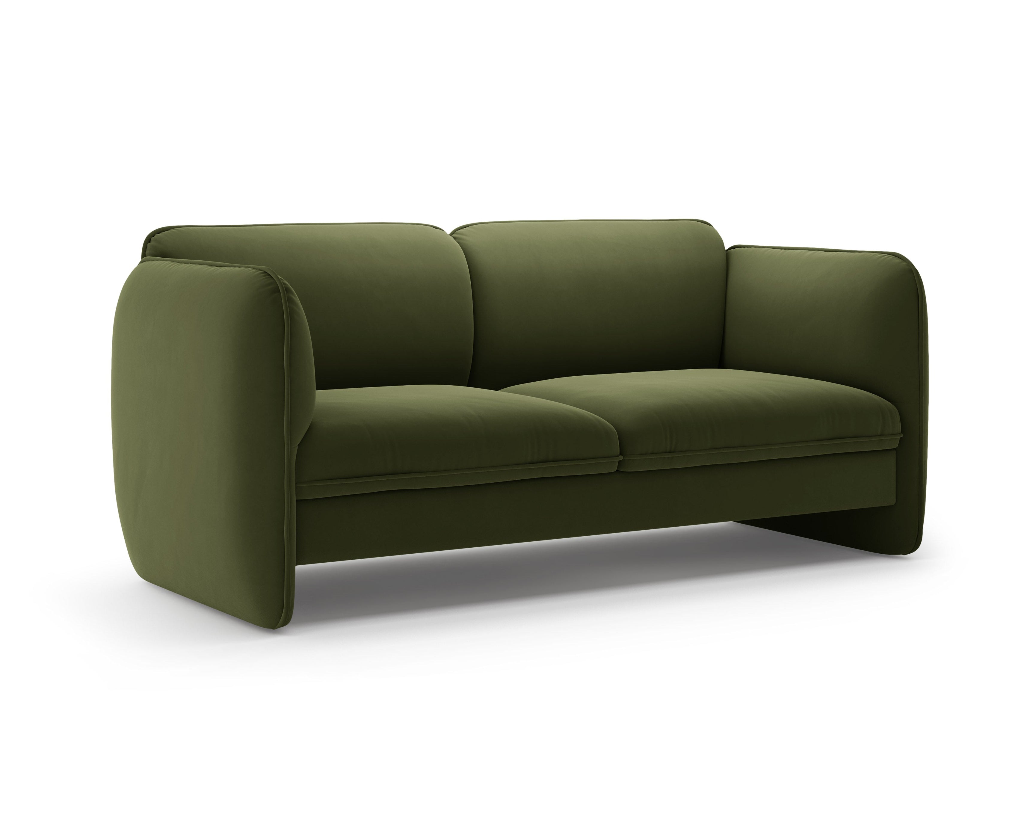 2-Seater Velvet Sofa GEORGIA Military Green