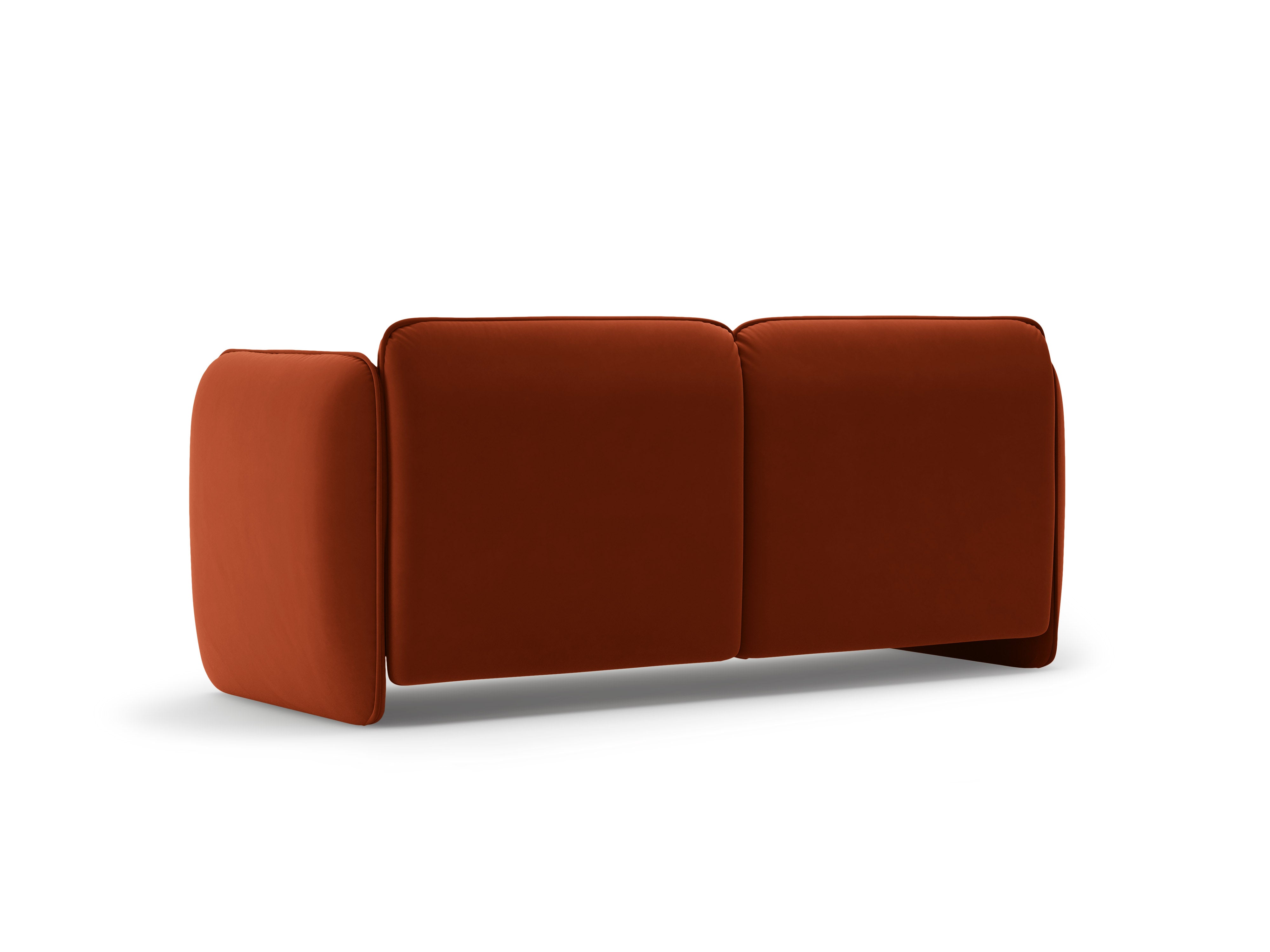 2-Seater Velvet Sofa GEORGIA in Chestnut