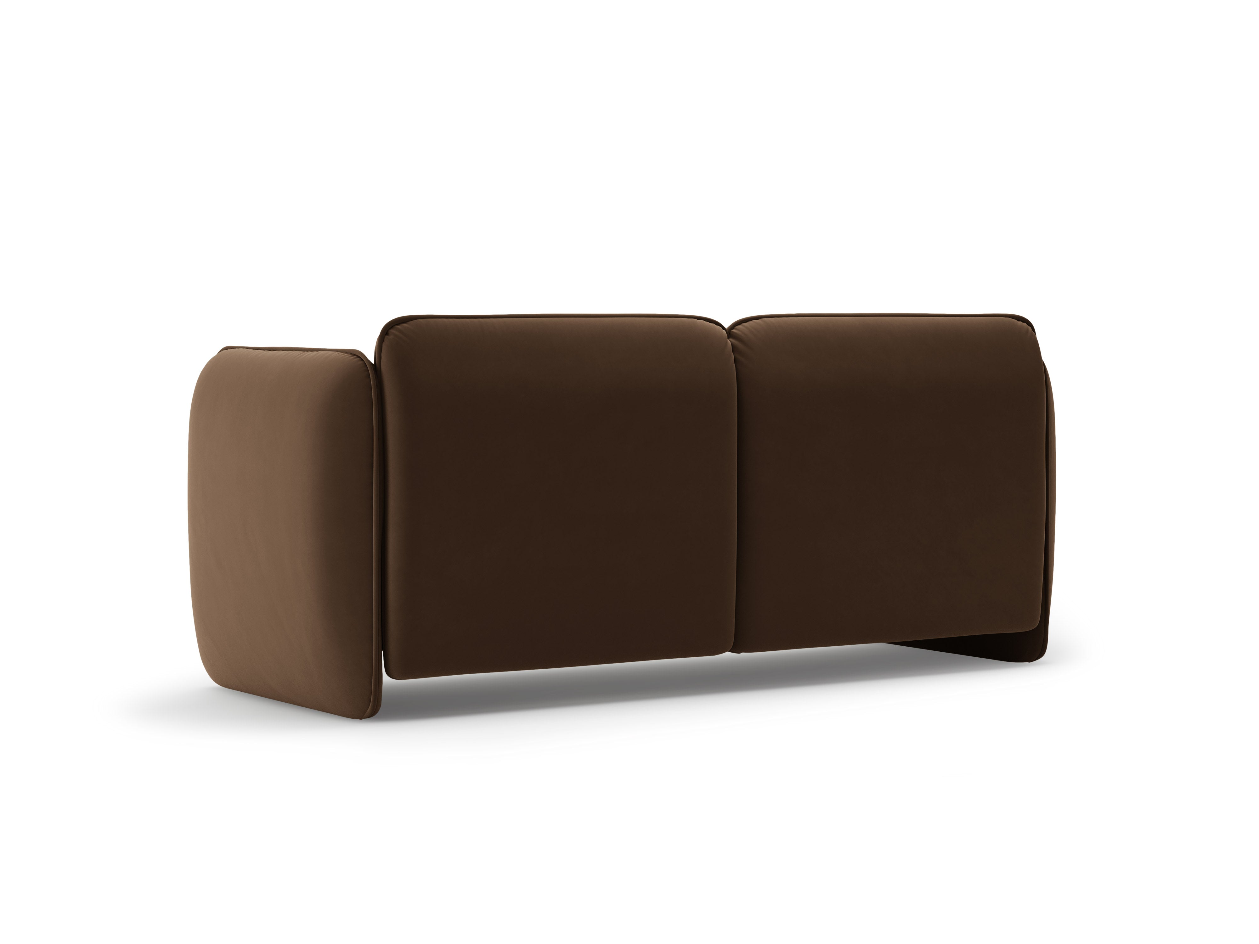 2-Seater Velvet Sofa GEORGIA in Chocolate