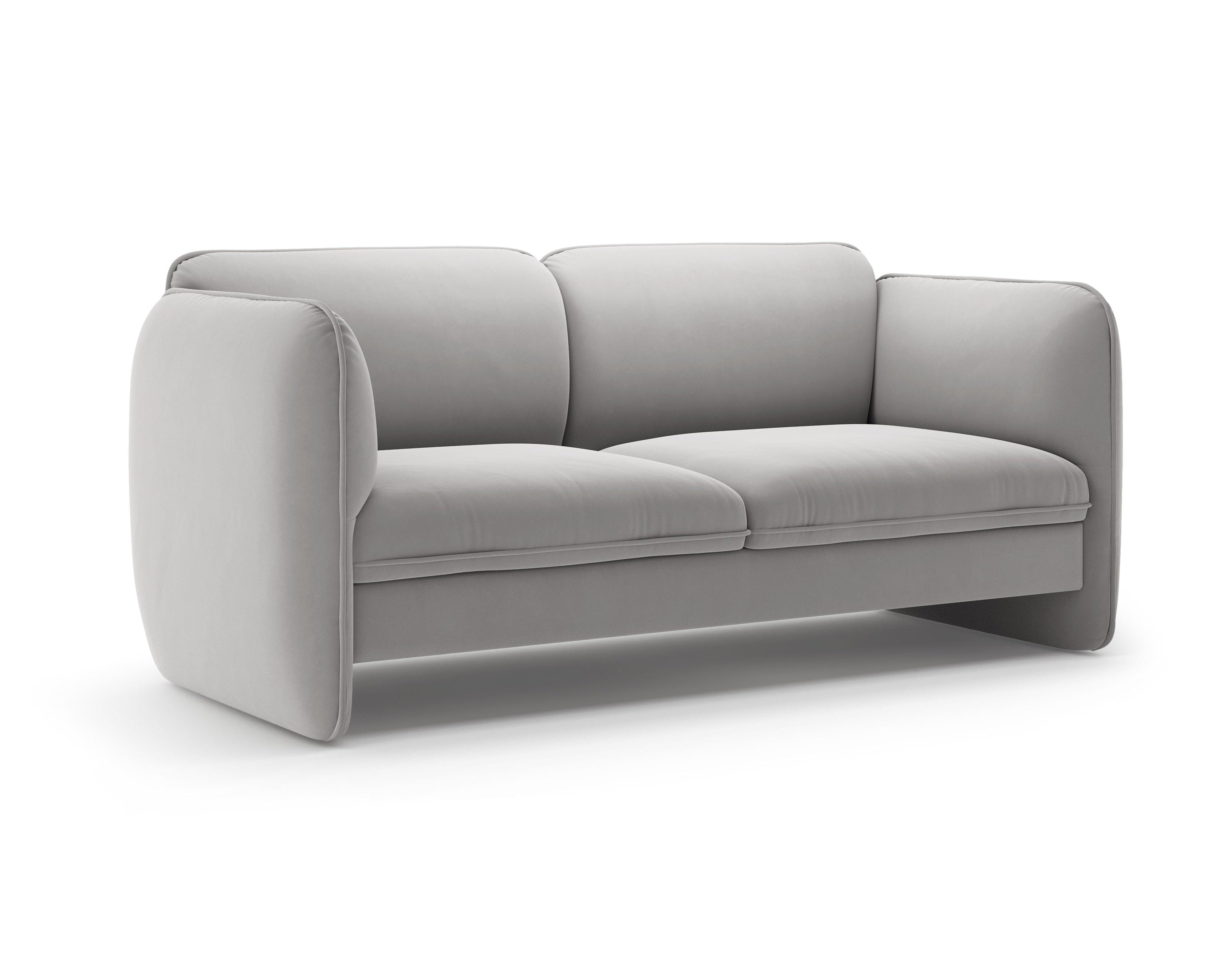 2-Seater Velvet Sofa GEORGIA Light Gray