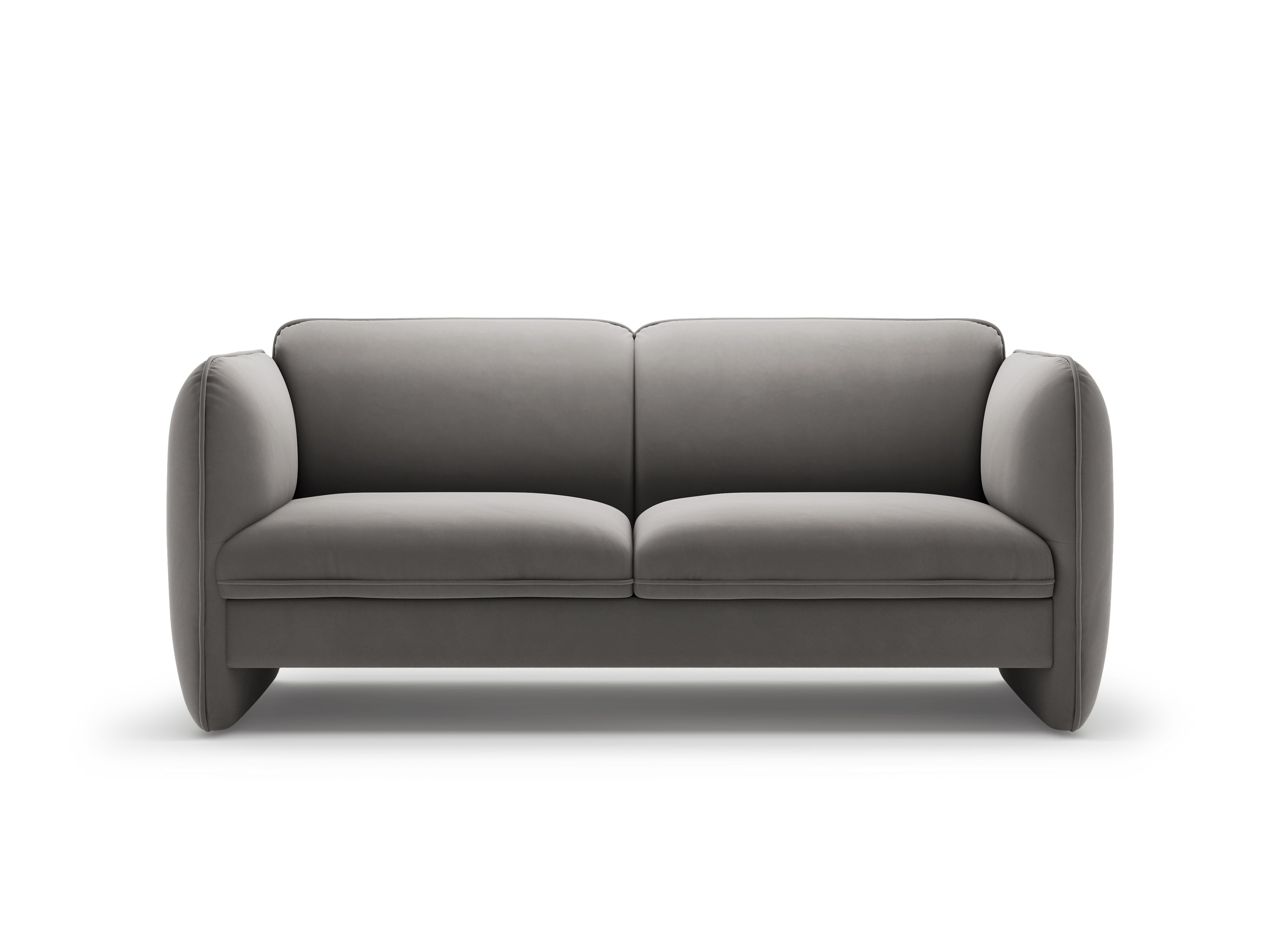 2-Seater Velvet Sofa GEORGIA Gray