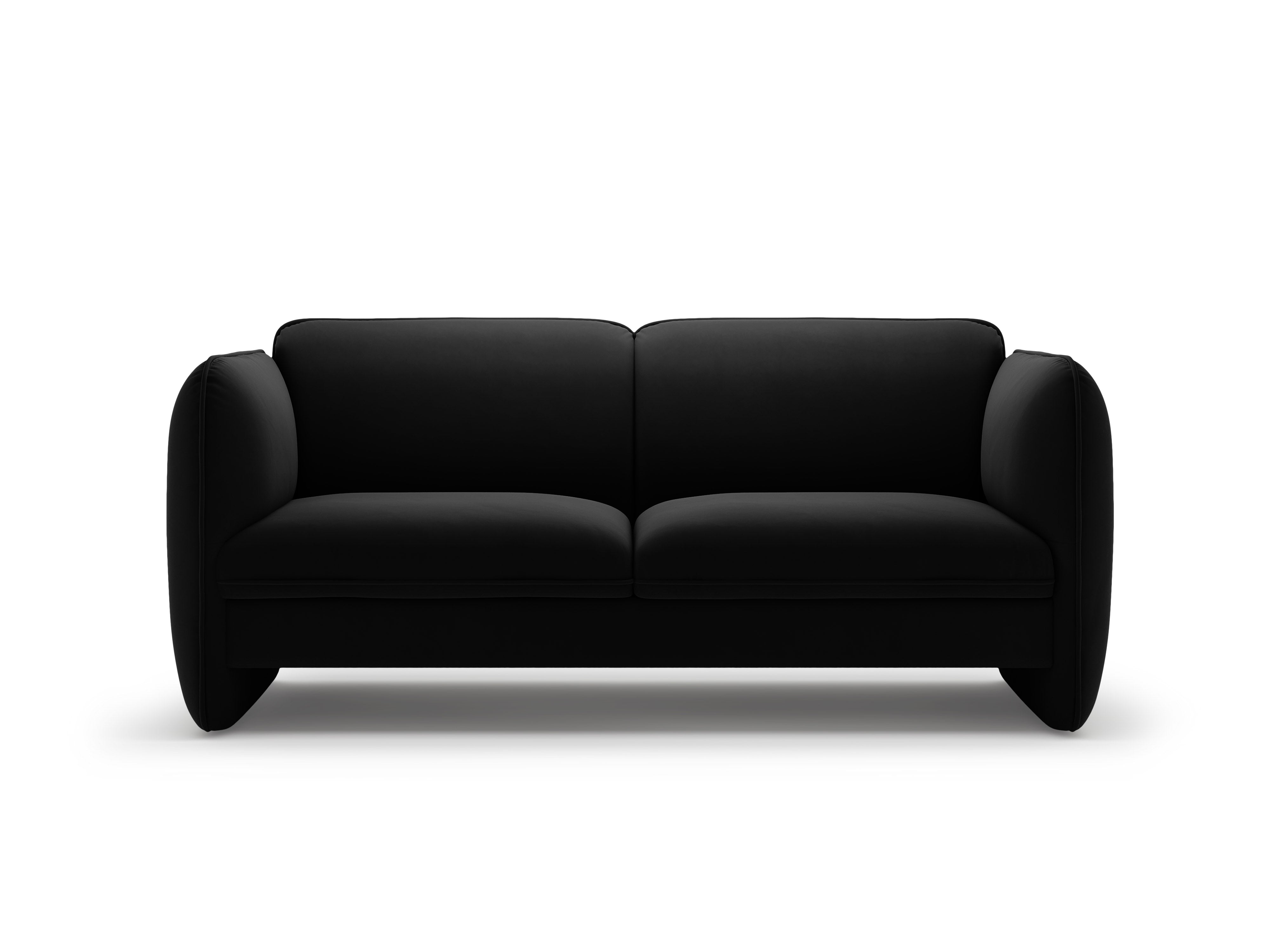 2-Seater Velvet Sofa GEORGIA Black