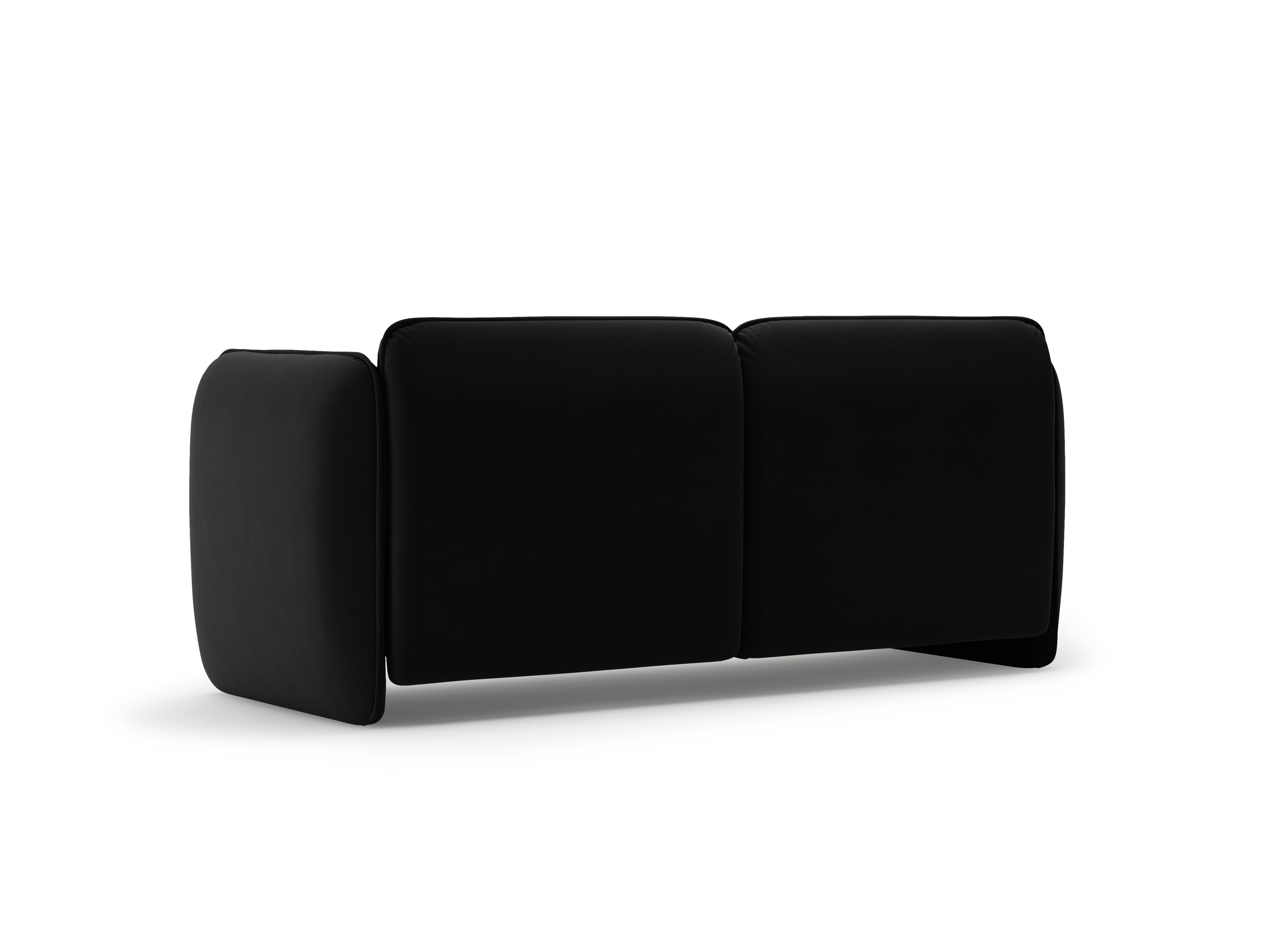 2-Seater Velvet Sofa GEORGIA Black